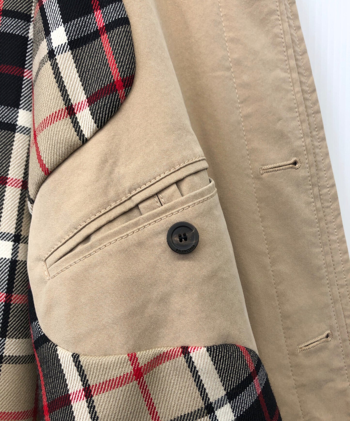 [Pre-owned] BALENCIAGA Stencil Collar Coat with Liner 646775-TJP01