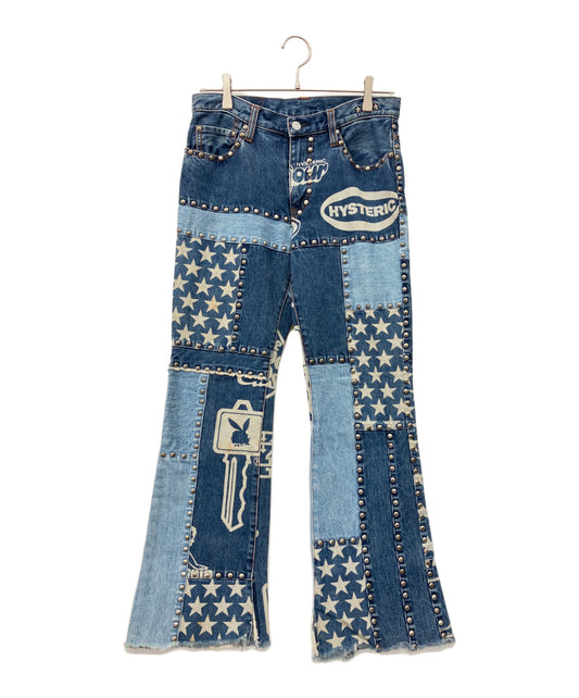 [Pre-owned] Hysteric Glamour patchwork denim pants 2AP-2130