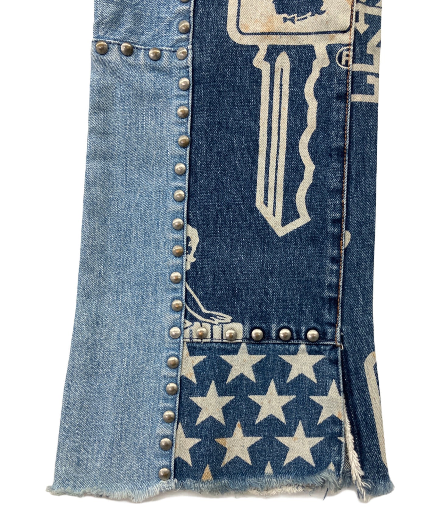 [Pre-owned] Hysteric Glamour patchwork denim pants 2AP-2130