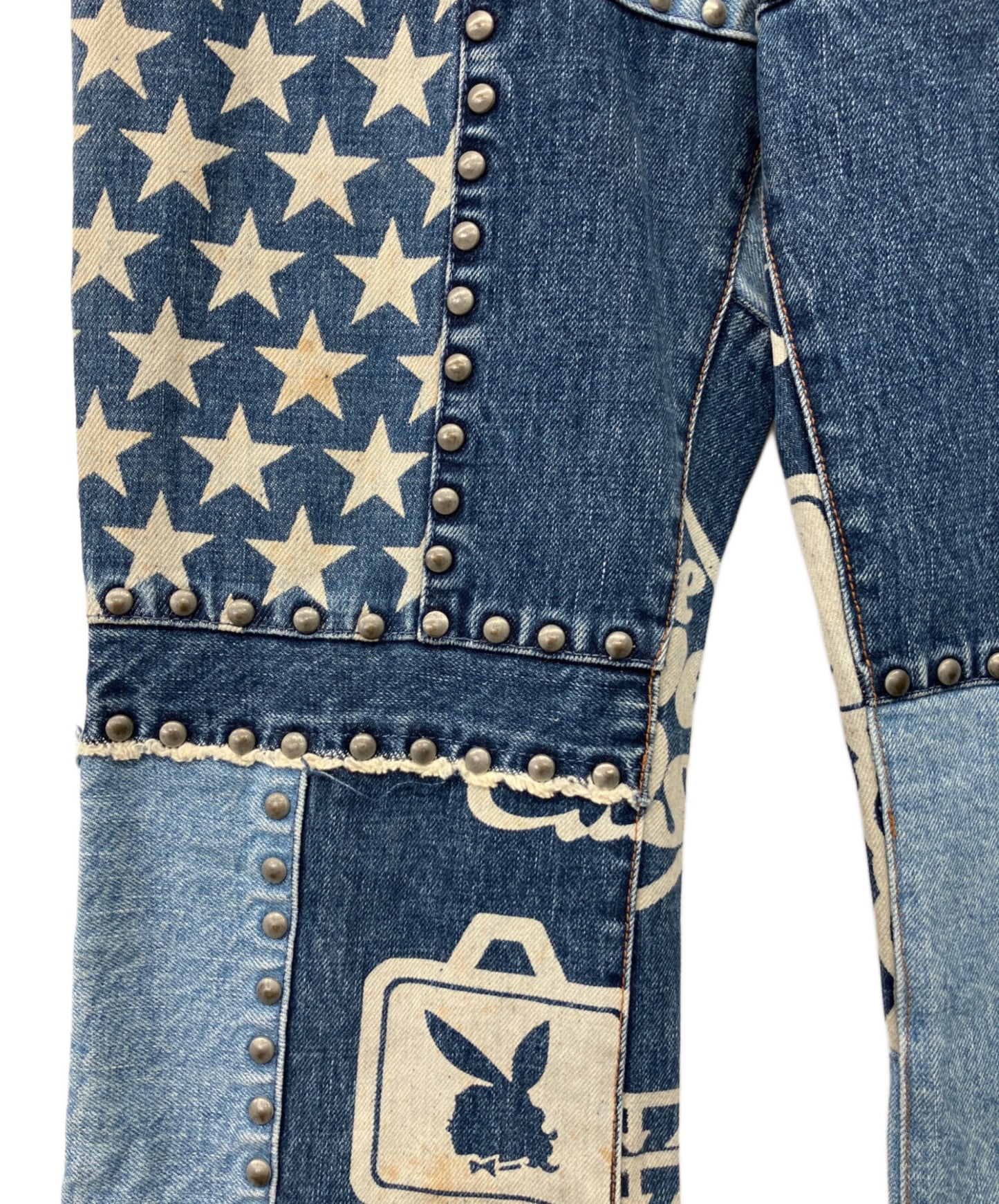 [Pre-owned] Hysteric Glamour patchwork denim pants 2AP-2130