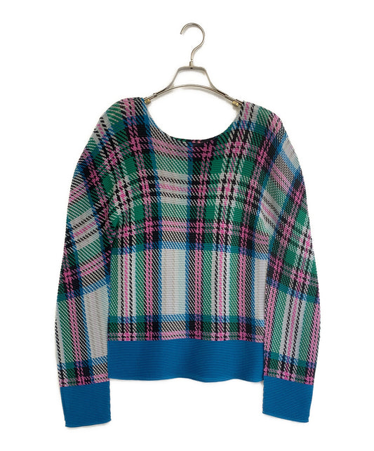[Pre-owned] me ISSEY MIYAKE Tartan plaid pleated cut and sewn MI33FJ792