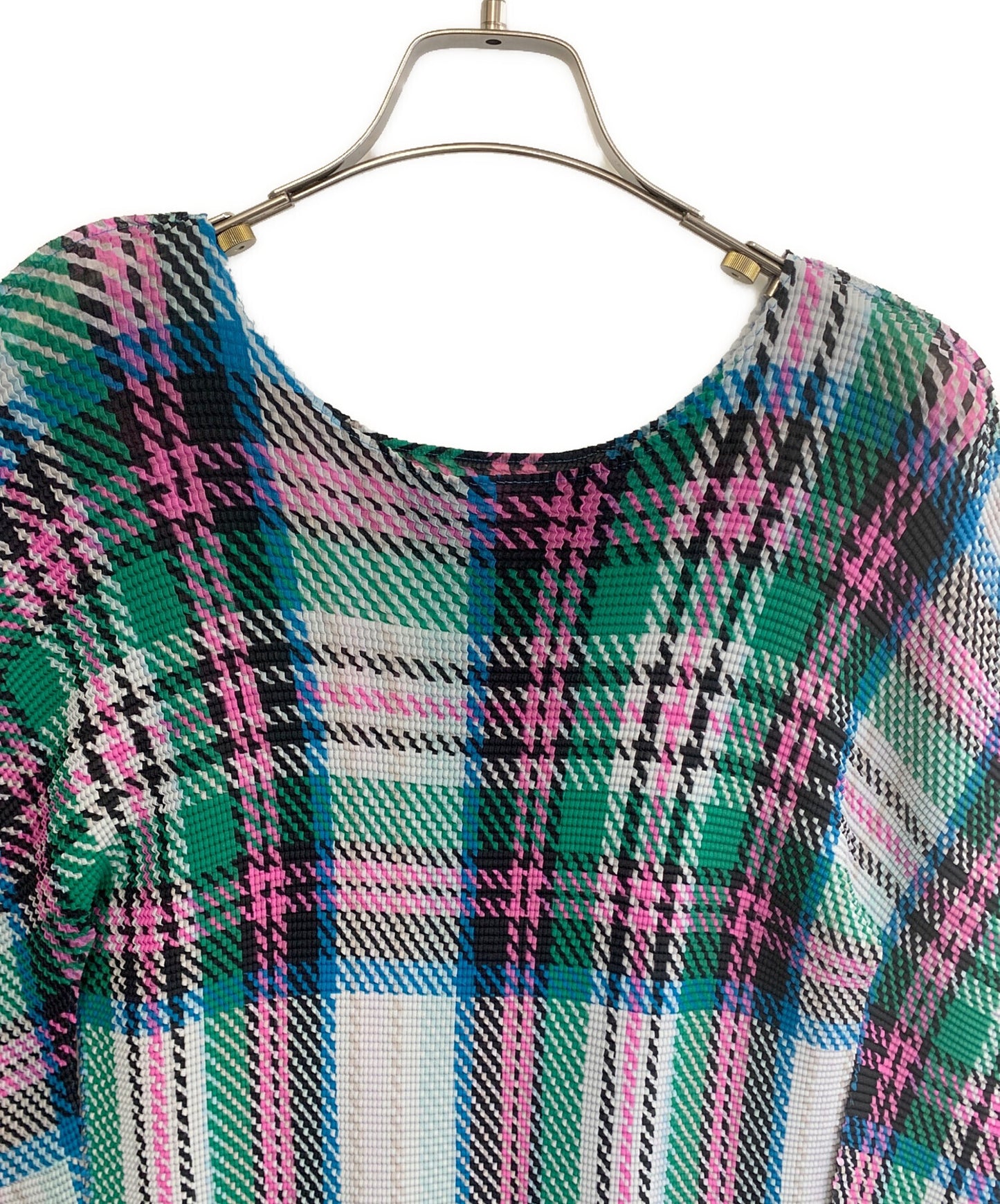 [Pre-owned] me ISSEY MIYAKE Tartan plaid pleated cut and sewn MI33FJ792