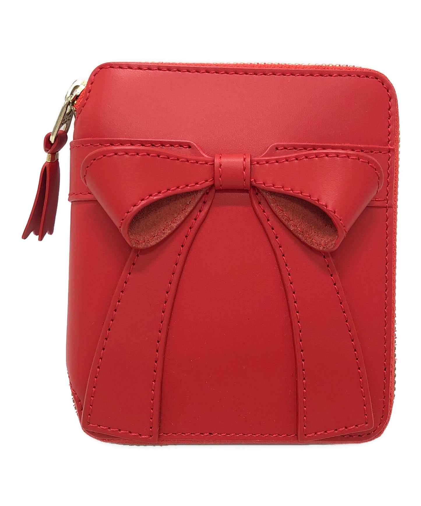 [Pre-owned] COMME des GARCONS Big Bow Round Zipper Wallet SA2100BB