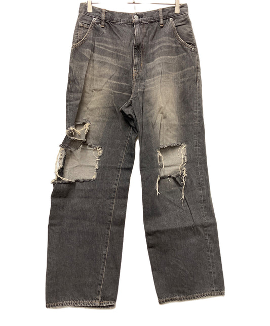 [Pre-owned] Hysteric Glamour KC processed wide denim pants 01223AP09