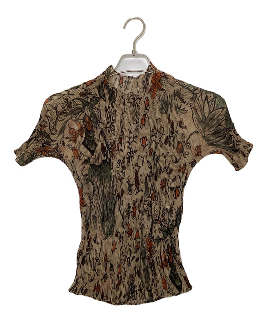 [Pre-owned] ISSEY MIYAKE 2010 Botanical Forest Twist Pleated Shirt IM02FJ951