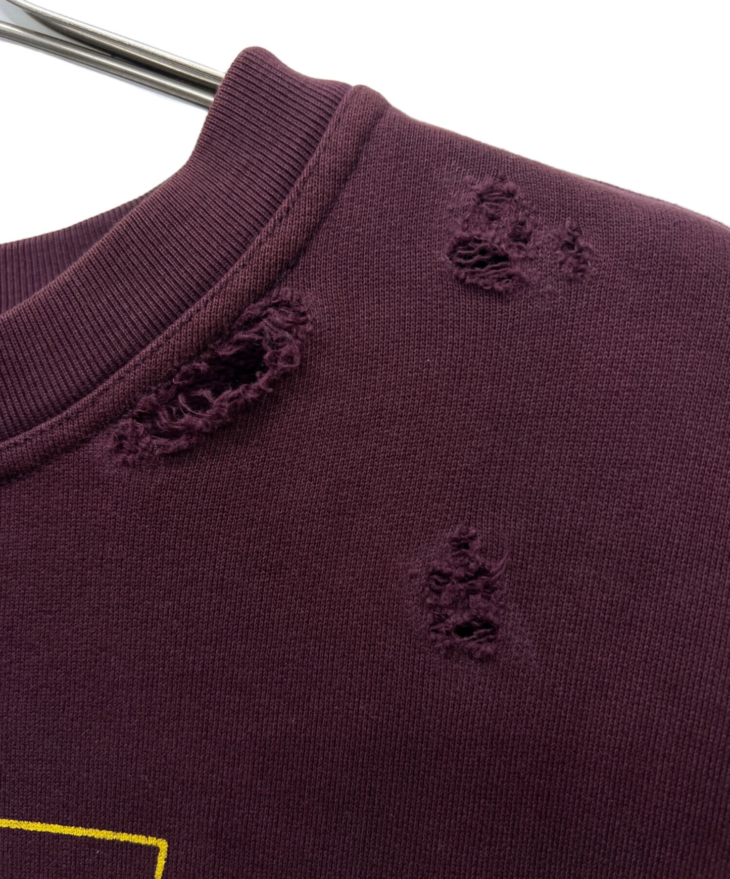 [Pre-owned] RAF SIMONS Damaged crew neck sweatshirt 222-M167