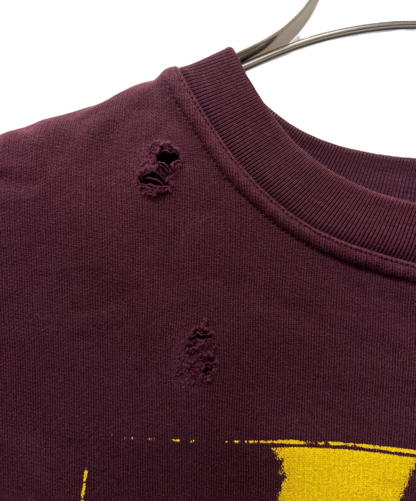 [Pre-owned] RAF SIMONS Damaged crew neck sweatshirt 222-M167