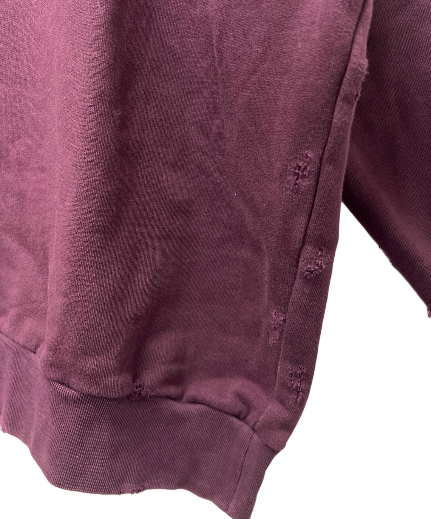 [Pre-owned] RAF SIMONS Damaged crew neck sweatshirt 222-M167