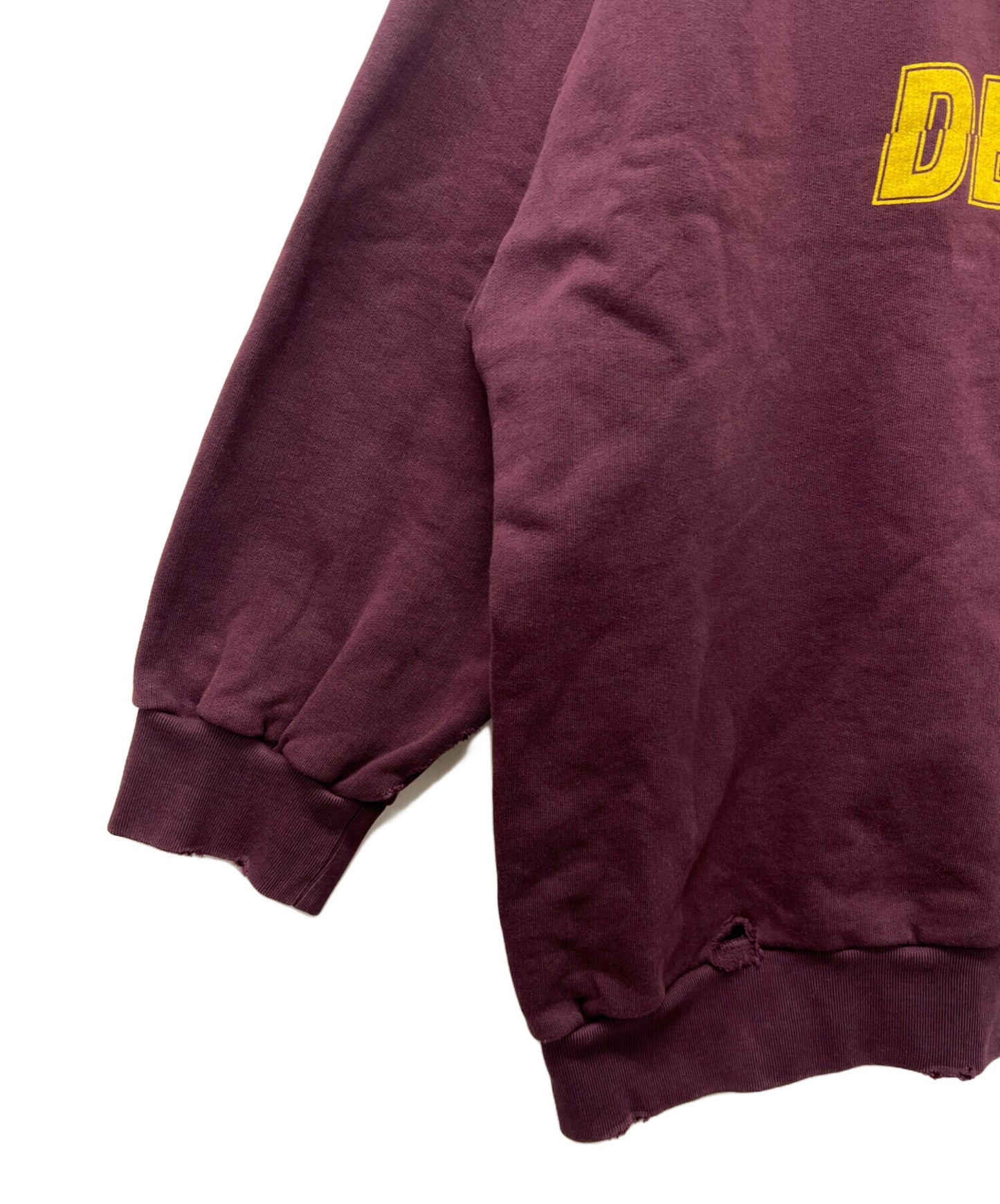 [Pre-owned] RAF SIMONS Damaged crew neck sweatshirt 222-M167