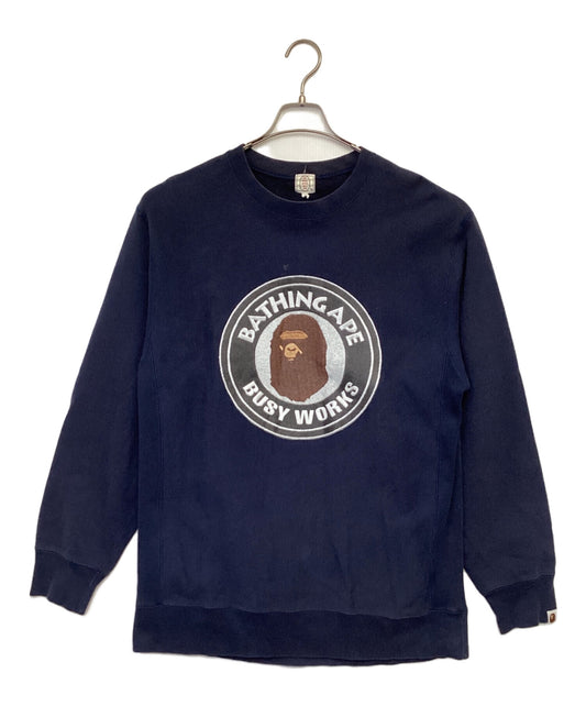 [Pre-owned] A BATHING APE BUSTY WORKS Crew-Neck Sweatshirt L