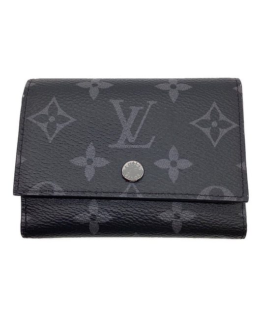 [Pre-owned] LOUIS VUITTON Monogram Eclipse Victor Wallet trifold wallet M12598