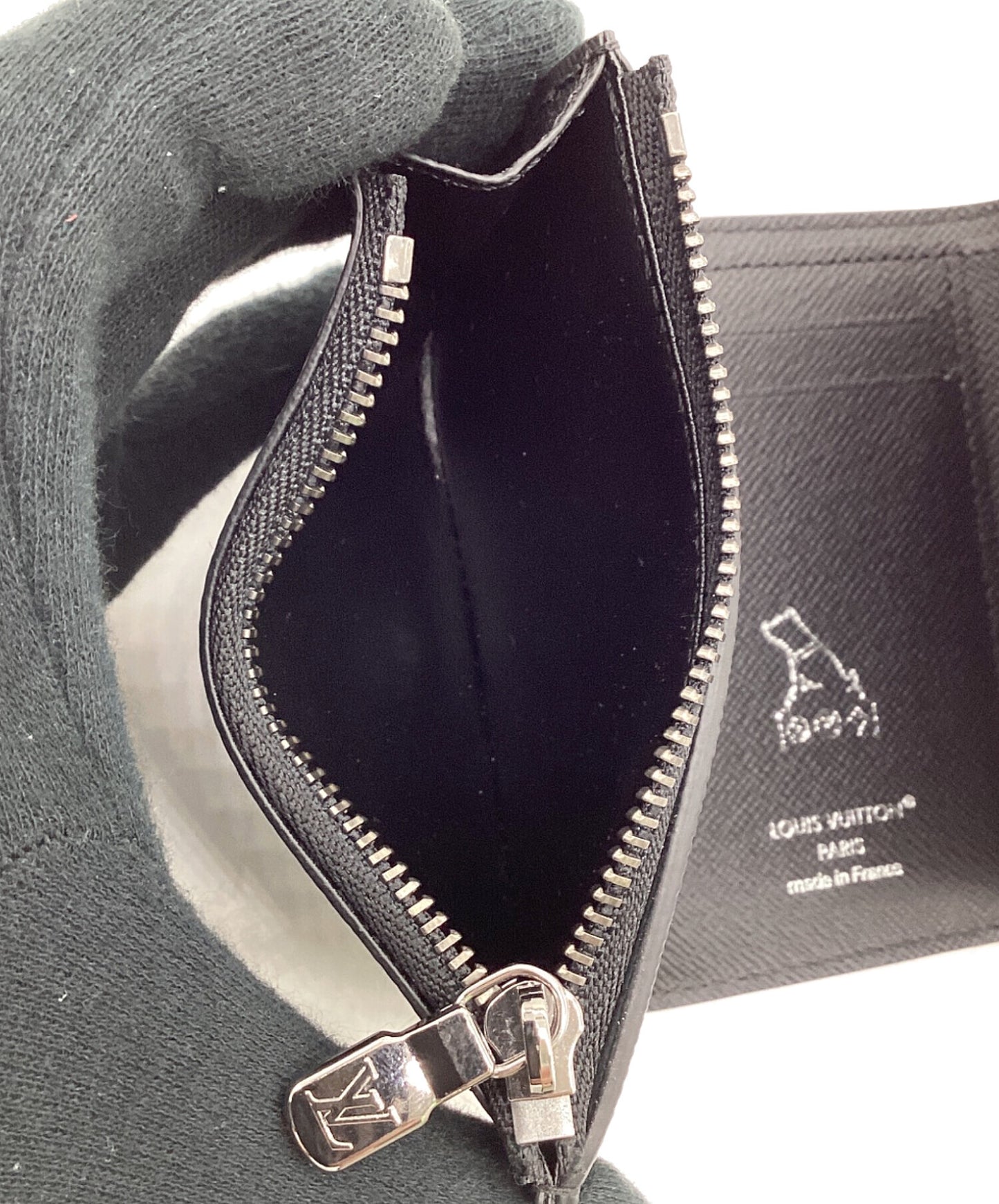 [Pre-owned] LOUIS VUITTON Monogram Eclipse Victor Wallet trifold wallet M12598