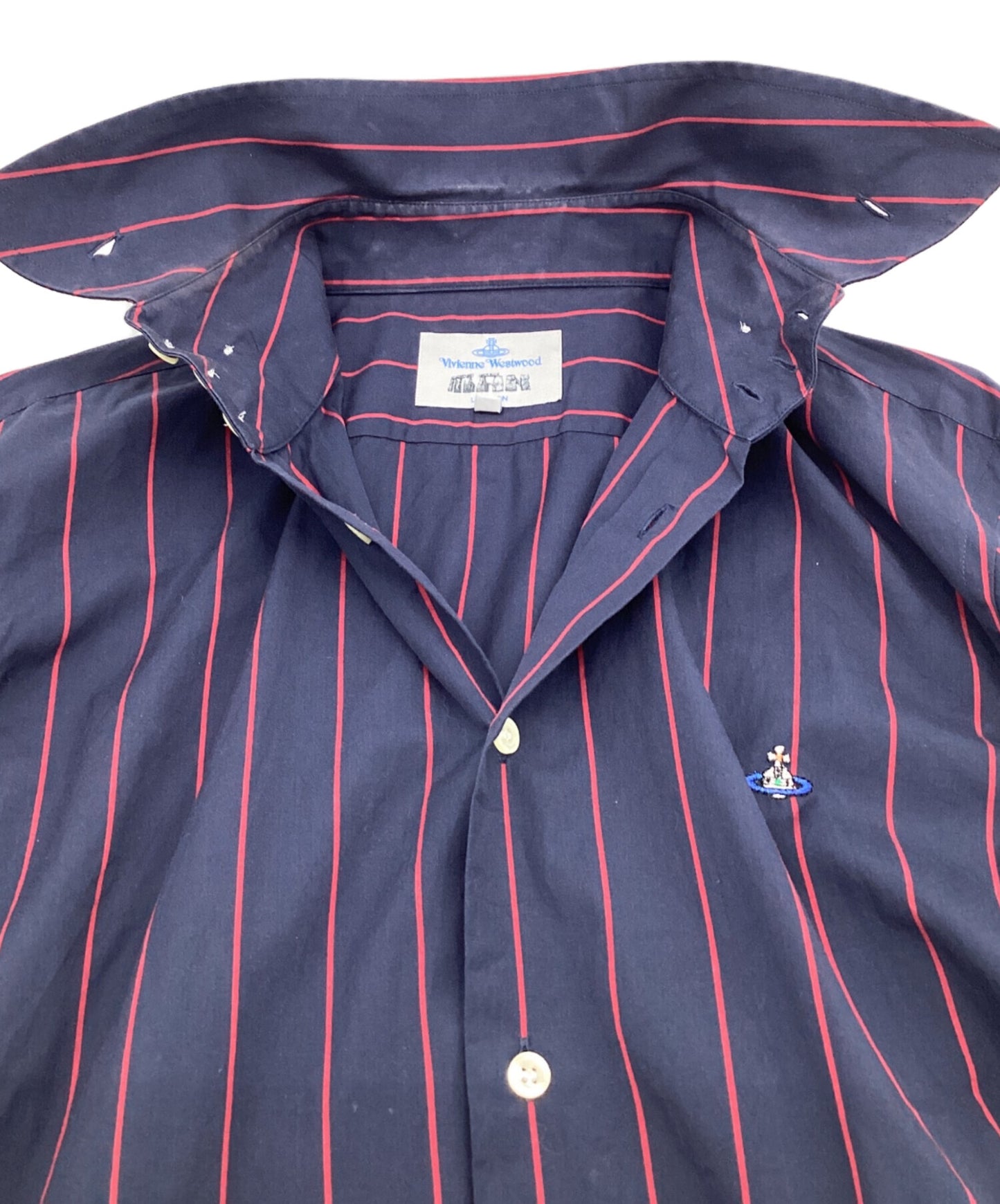 [Pre-owned] Vivienne Westwood man Orb Stripe Long Sleeve Shirt 4947-2008