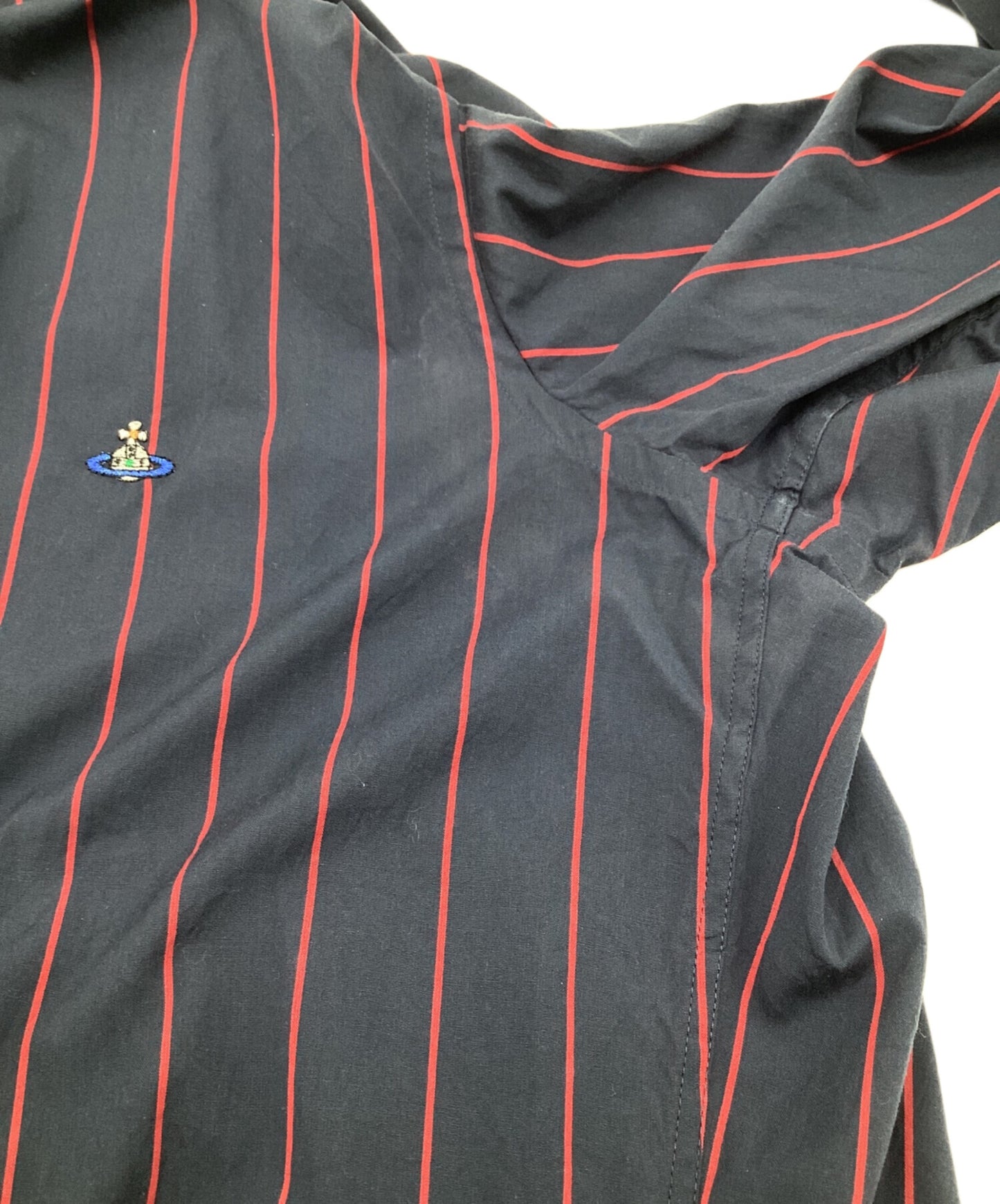 [Pre-owned] Vivienne Westwood man Orb Stripe Long Sleeve Shirt 4947-2008