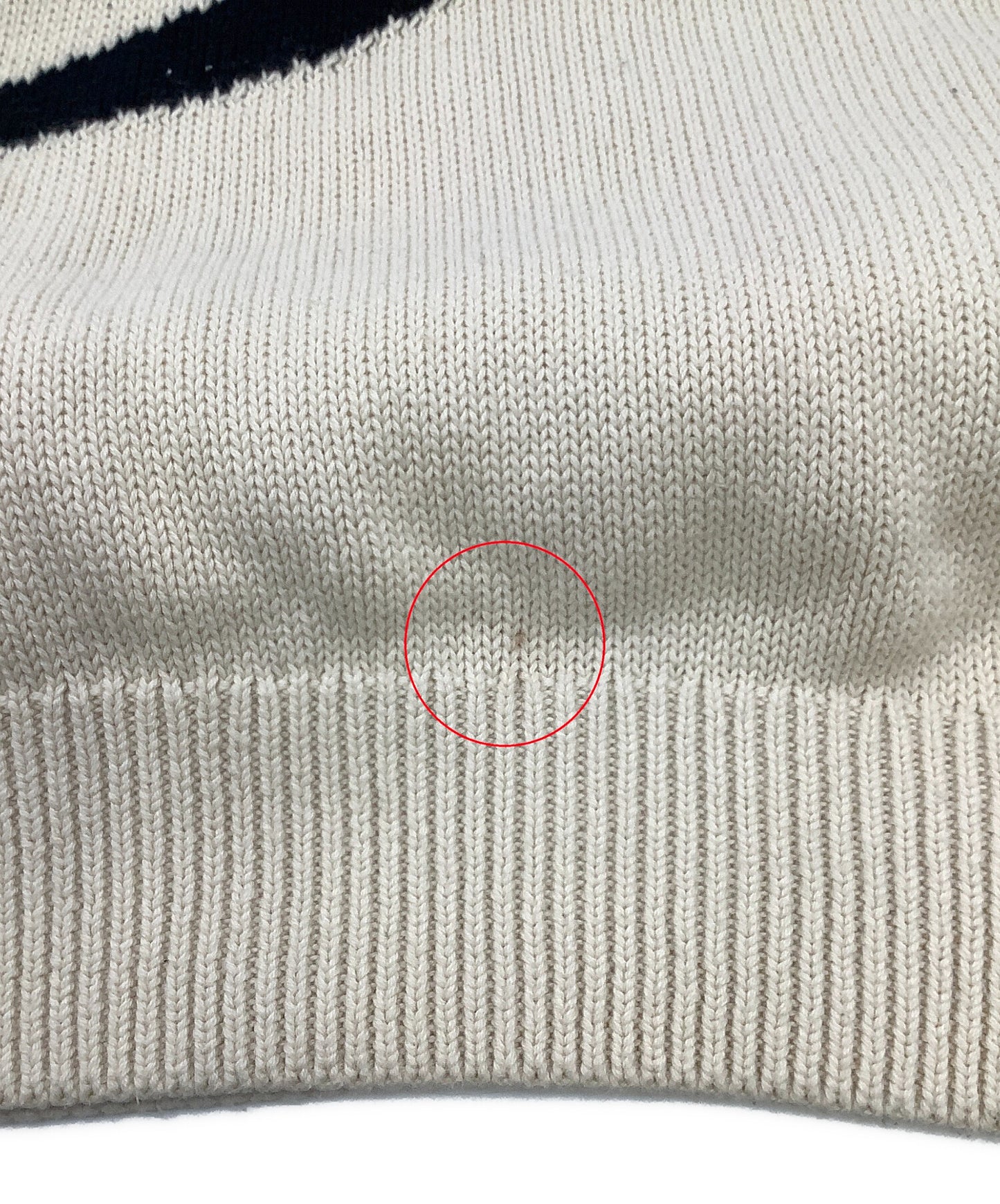 [Pre-owned] stussy Long Sleeve Knit Crew Neck Sweater with Front Logo Design 117073