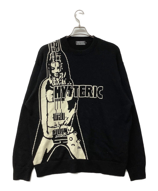 [Pre-owned] Hysteric Glamour Lightweight Knit Flying V Knitted Sweater Guitar Girl 02251NS01