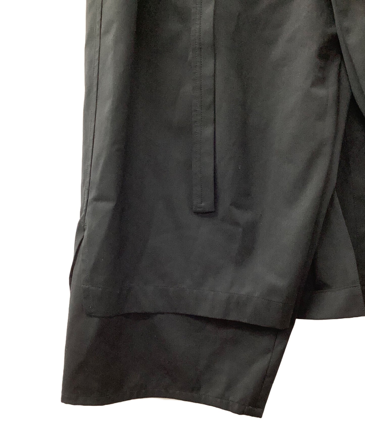 [Pre-owned] GROUND Y WOOL/POLYESTER GABARDINE WRAP PANTS GD-P01-100