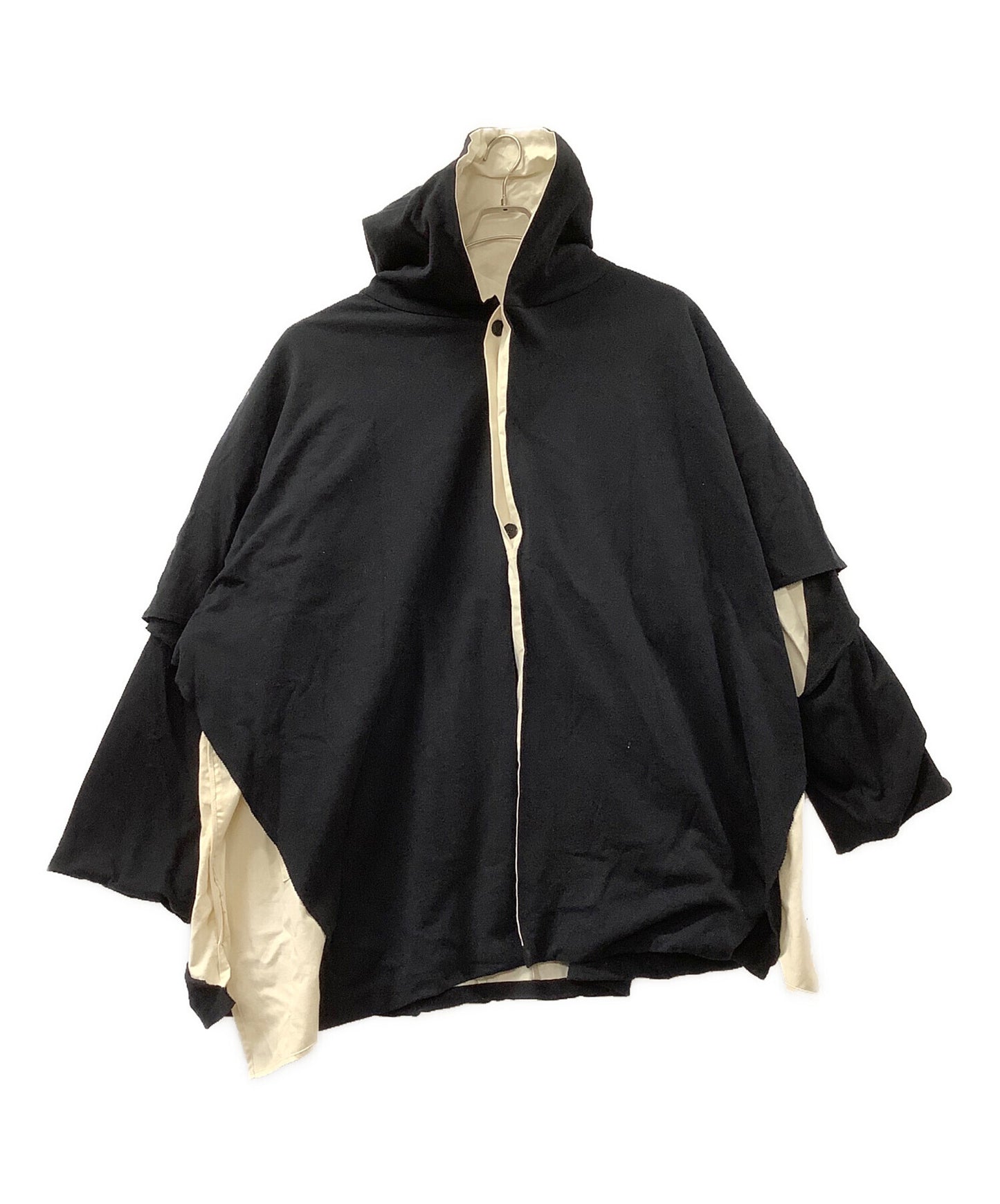 [Pre-owned] GROUND Y Zip-up layered cloak coat GK-T01-005