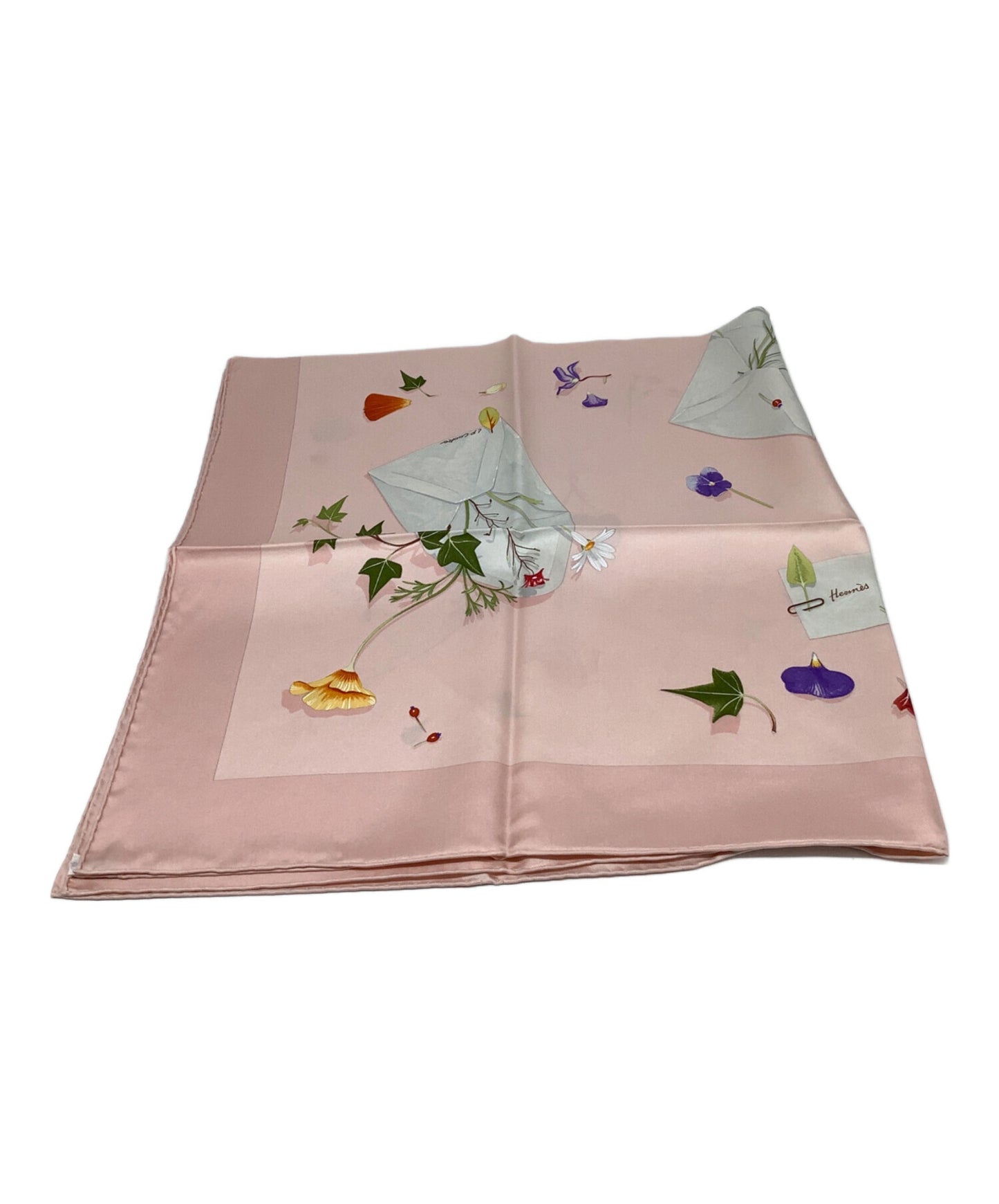 [Pre-owned] HERMES Carré 90 Des fleurs la dire Floral Letters