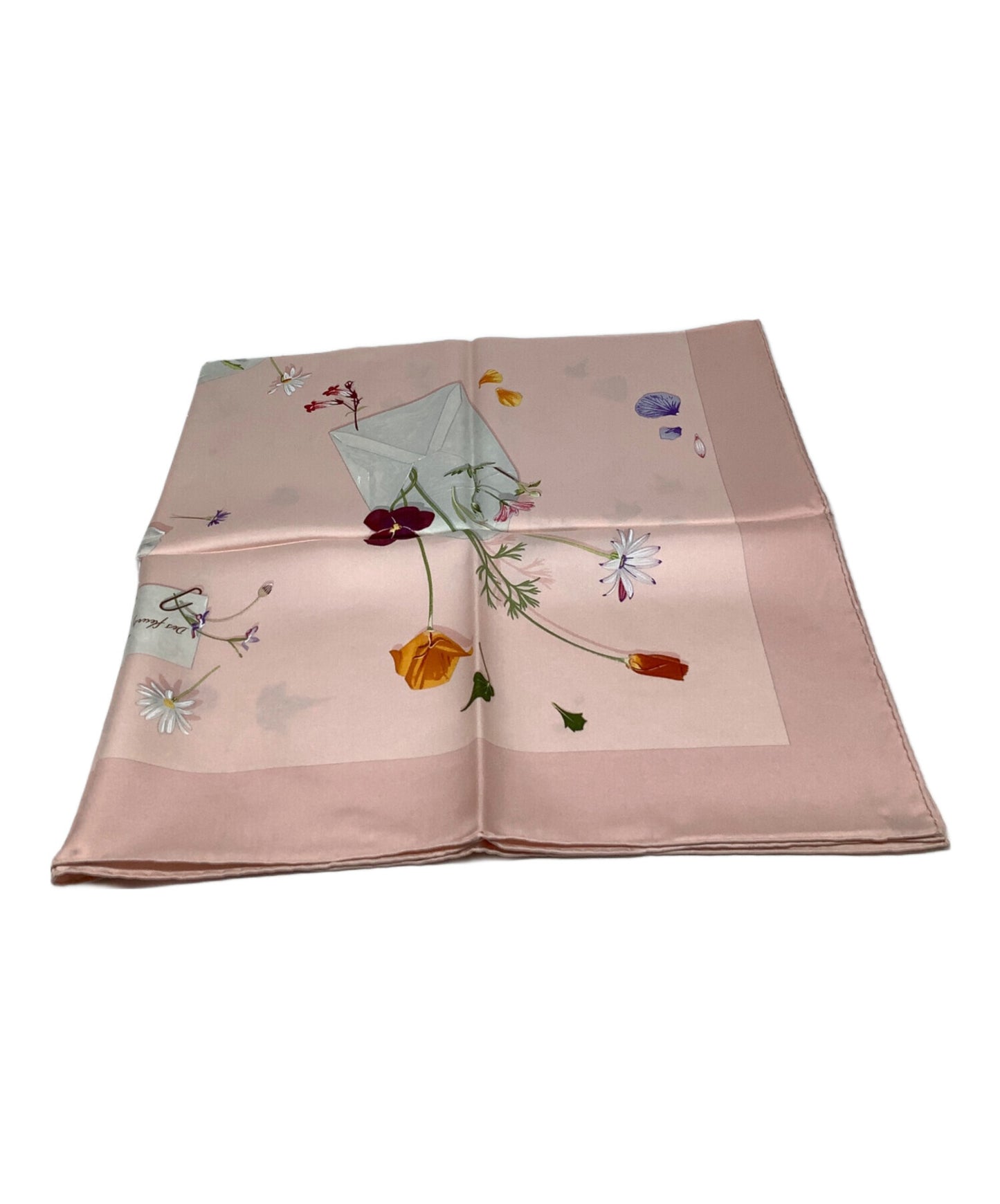 [Pre-owned] HERMES Carré 90 Des fleurs la dire Floral Letters
