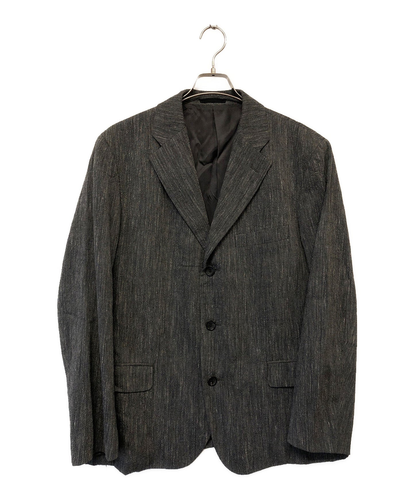 [Pre-owned] ISSEY MIYAKE MEN Tailored Jacket Linen-blend Gray ME51FD178