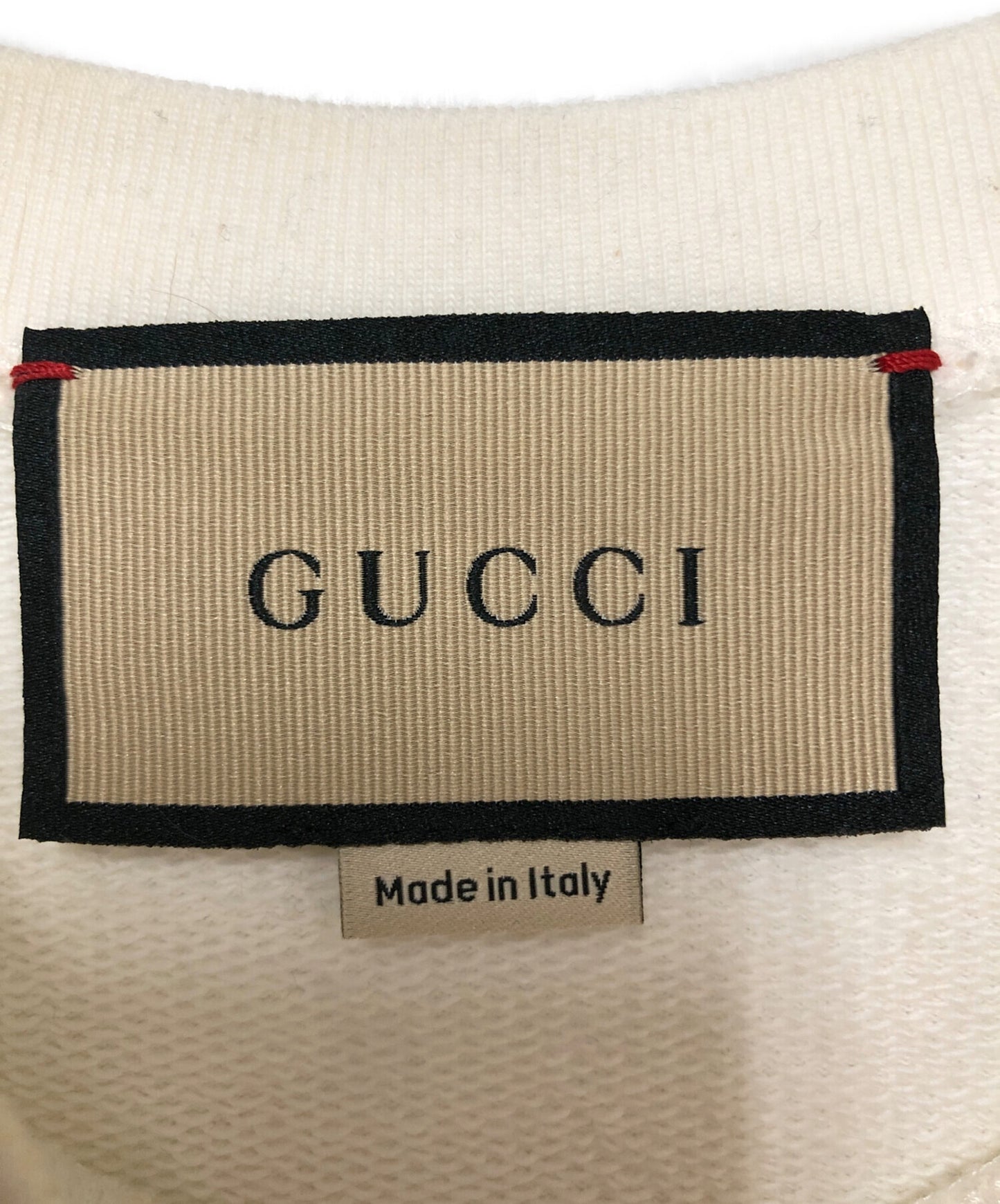 [Pre-owned] GUCCI White Cotton Love Parade Sweatshirt 617964 XJEN5