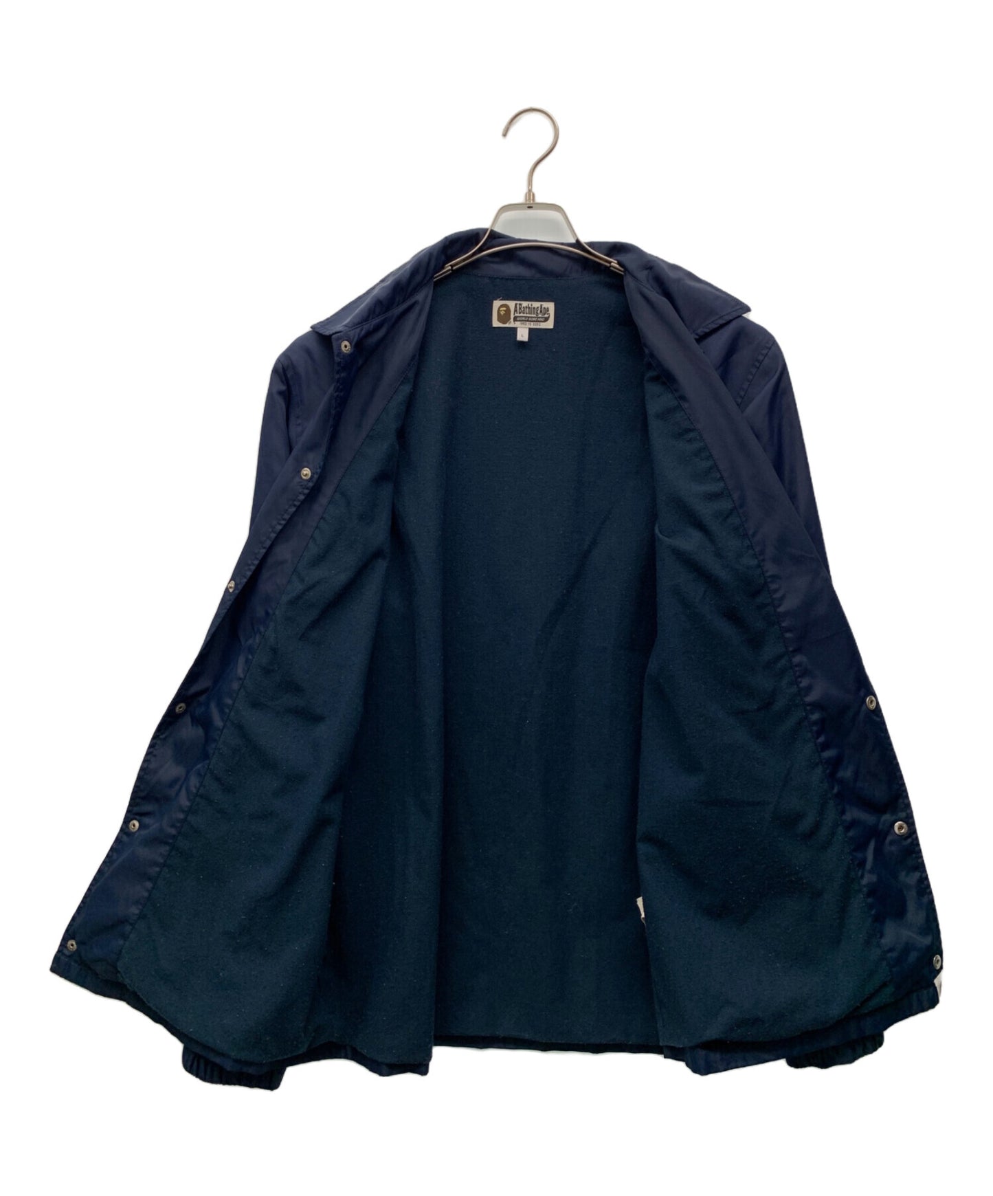 [Pre-owned] A BATHING APE satin and embroidered version of a stadium jumper 0016DD201001X