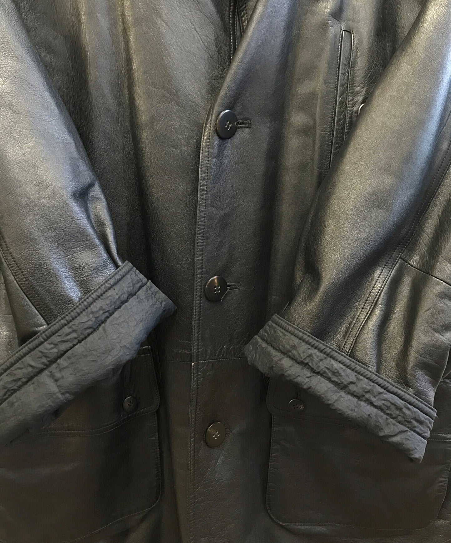 [Pre-owned] ISSEY MIYAKE Lamb Leather Coat RQ63029