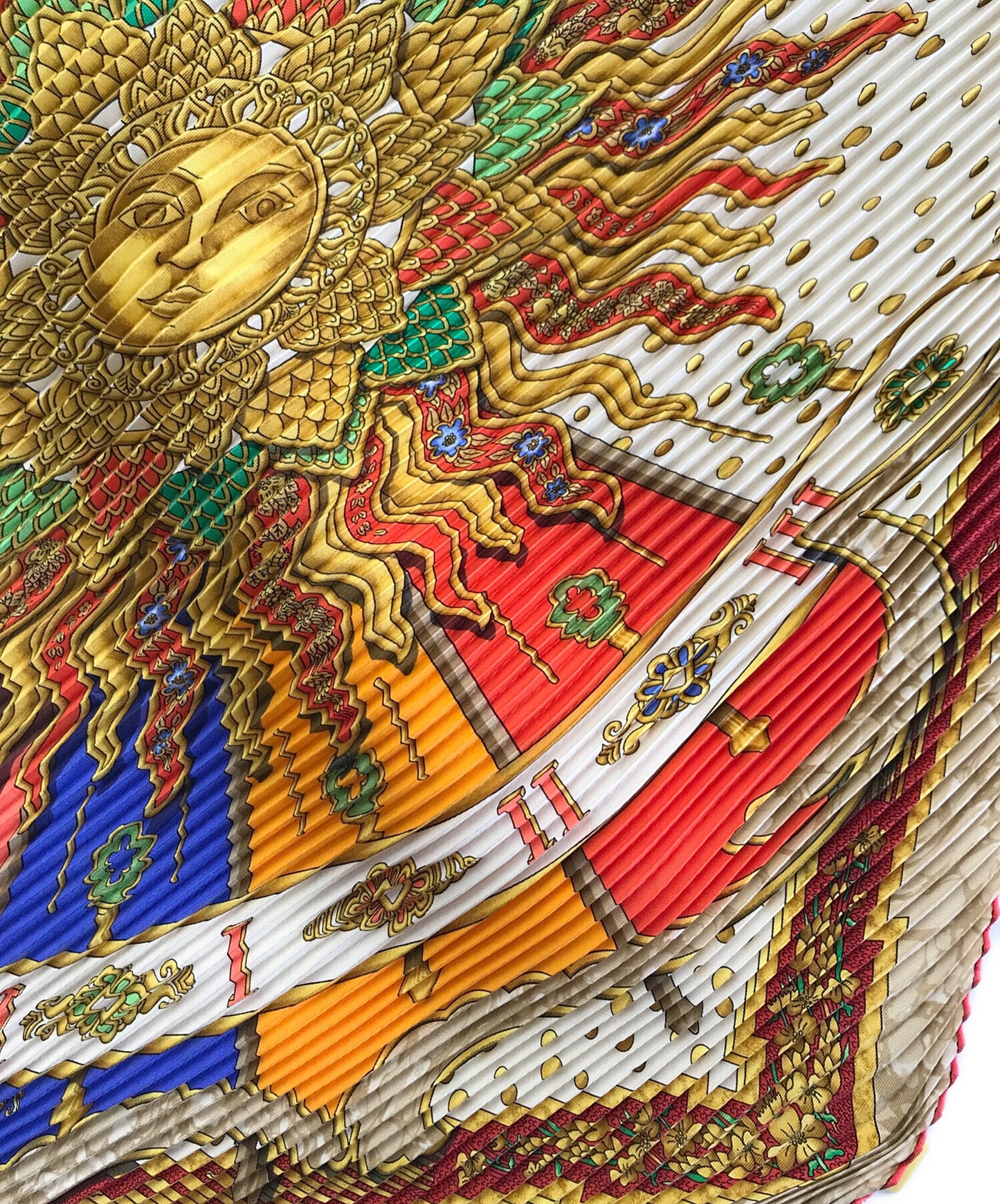 [Pre-owned] HERMES pleated scarf