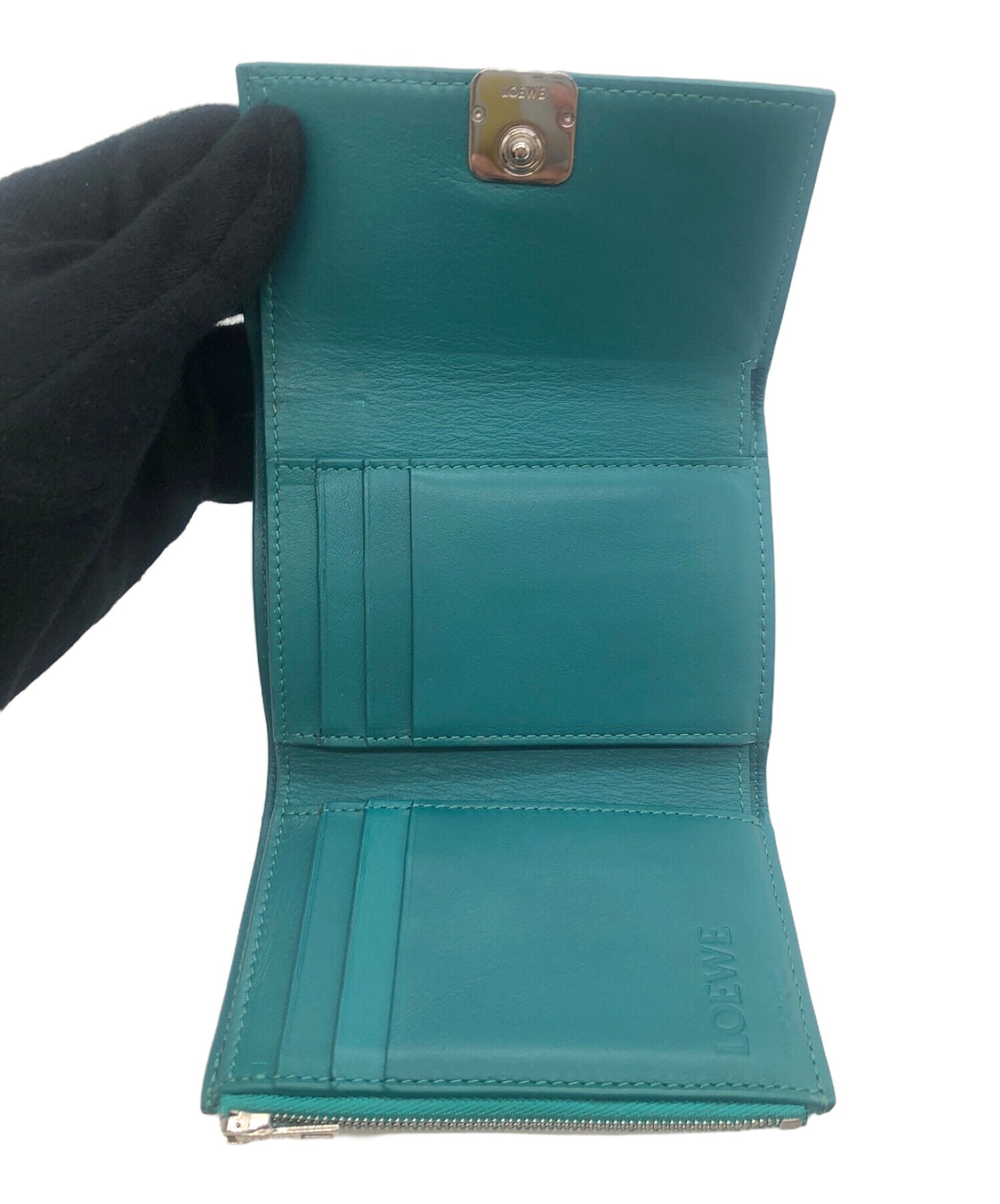 [Pre-owned] LOEWE Anagram Triford Wallet