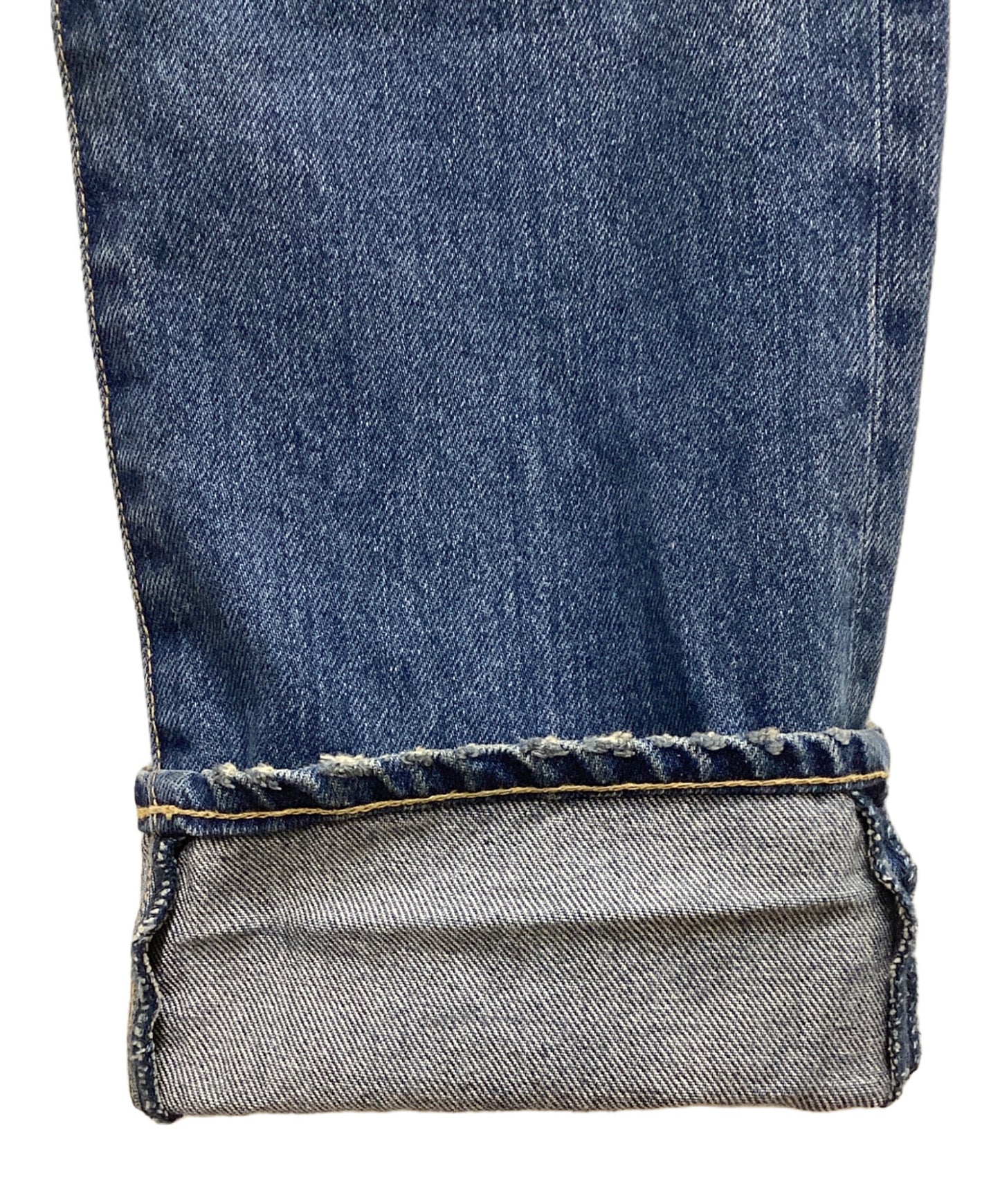 [Pre-owned] Hysteric Glamour Sticker Print Damaged Denim Pants 02211AP15