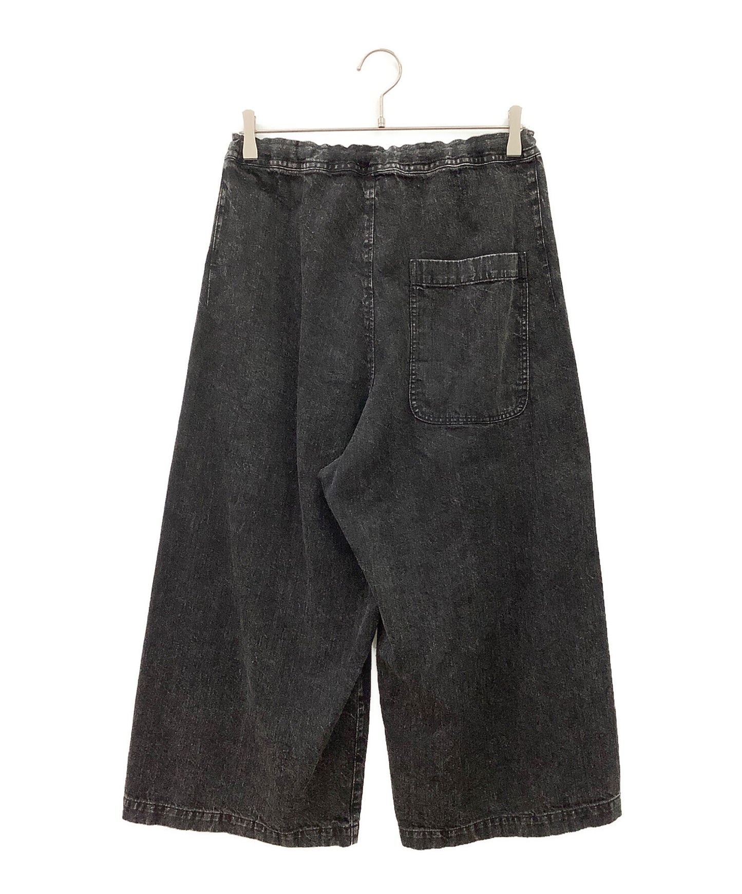 [Pre-owned] Y's 8OZ BLEACHED DENIM FRONT TUCKED WIDE PANTS YP-P13-007