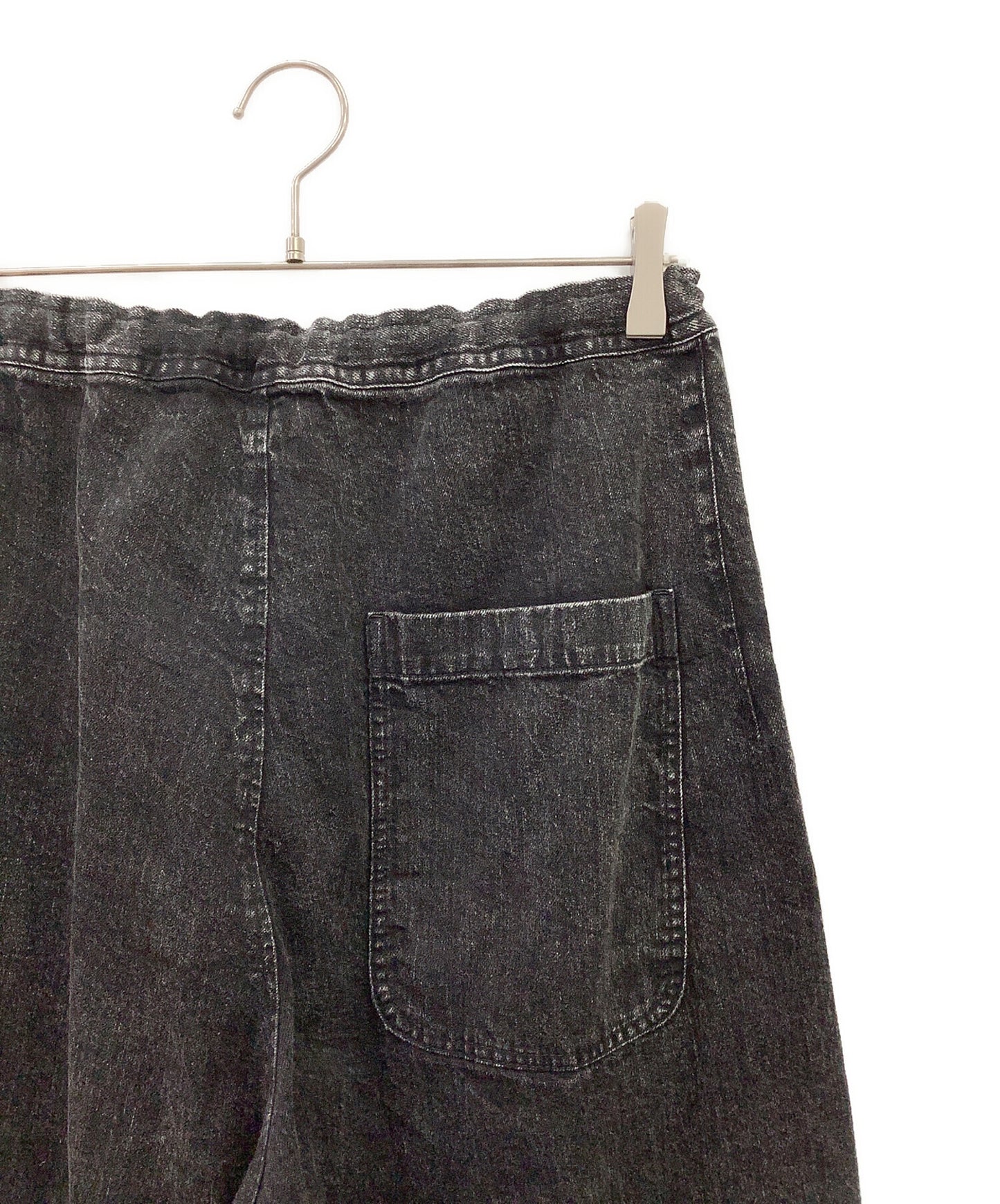 [Pre-owned] Y's 8OZ BLEACHED DENIM FRONT TUCKED WIDE PANTS YP-P13-007