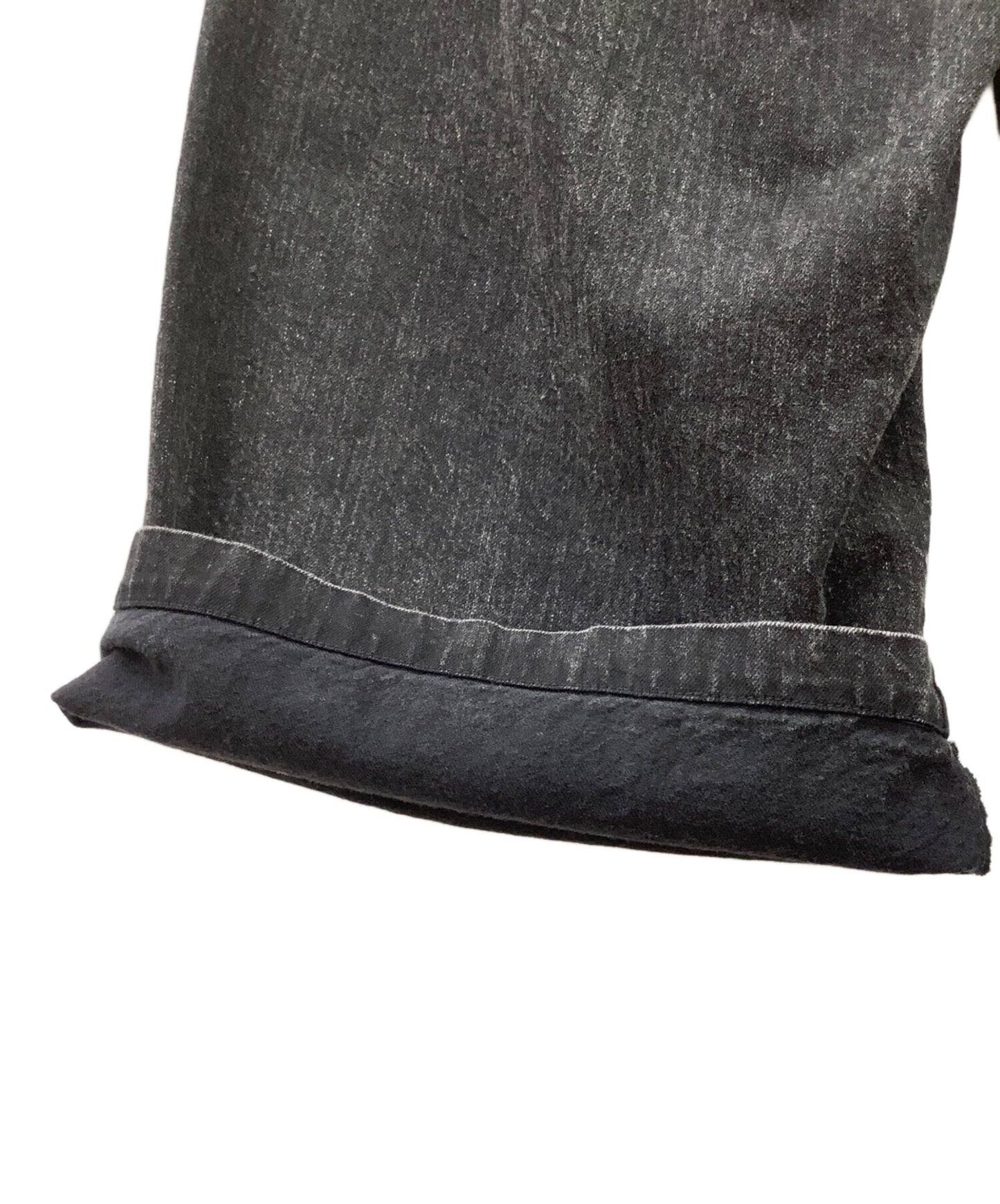 [Pre-owned] Y's 8OZ BLEACHED DENIM FRONT TUCKED WIDE PANTS YP-P13-007