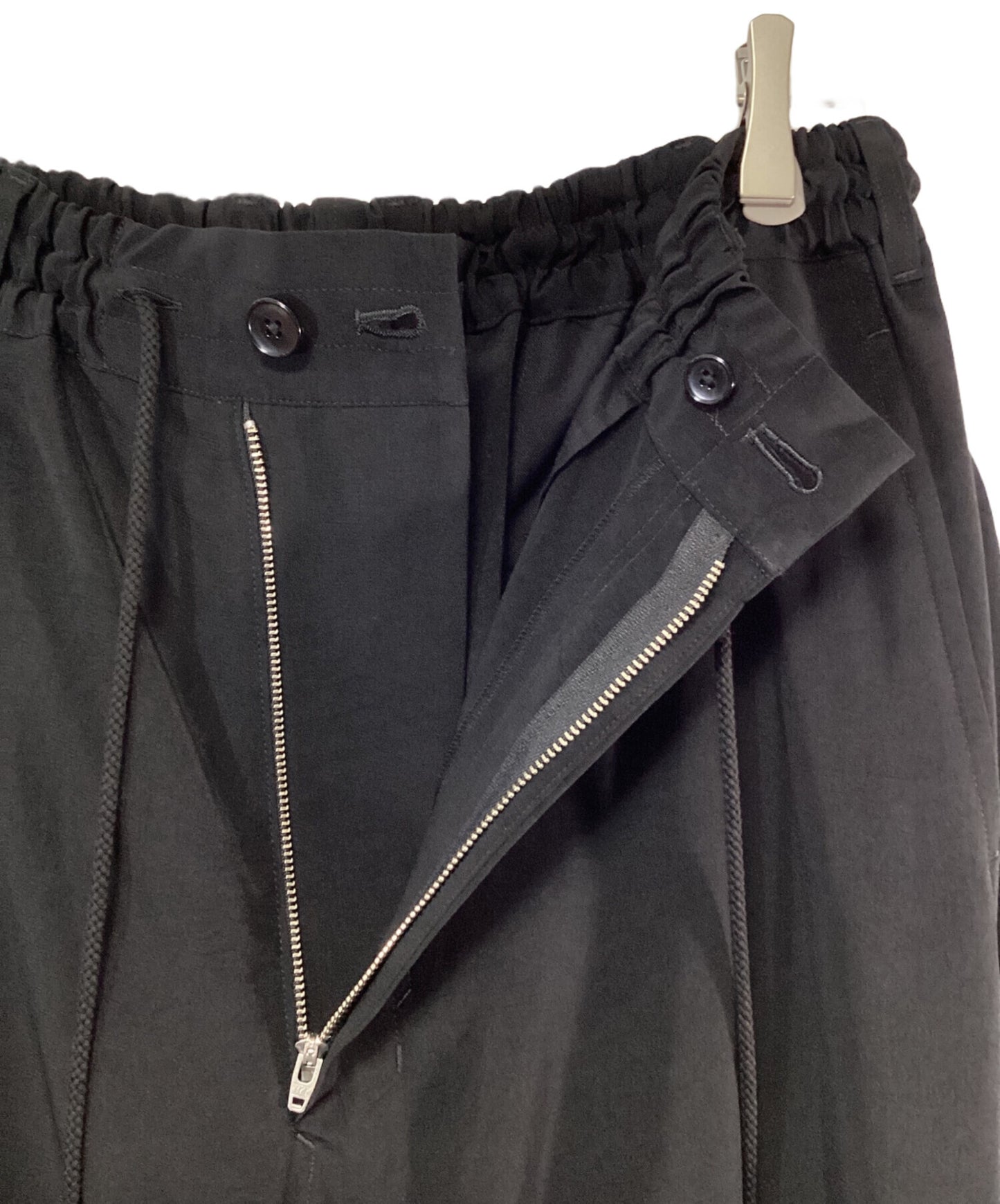 [Pre-owned] GROUND Y POLYESTER/TRIACETATE CREPE de CHINE BALLOON PANTS GA-P24-500-1