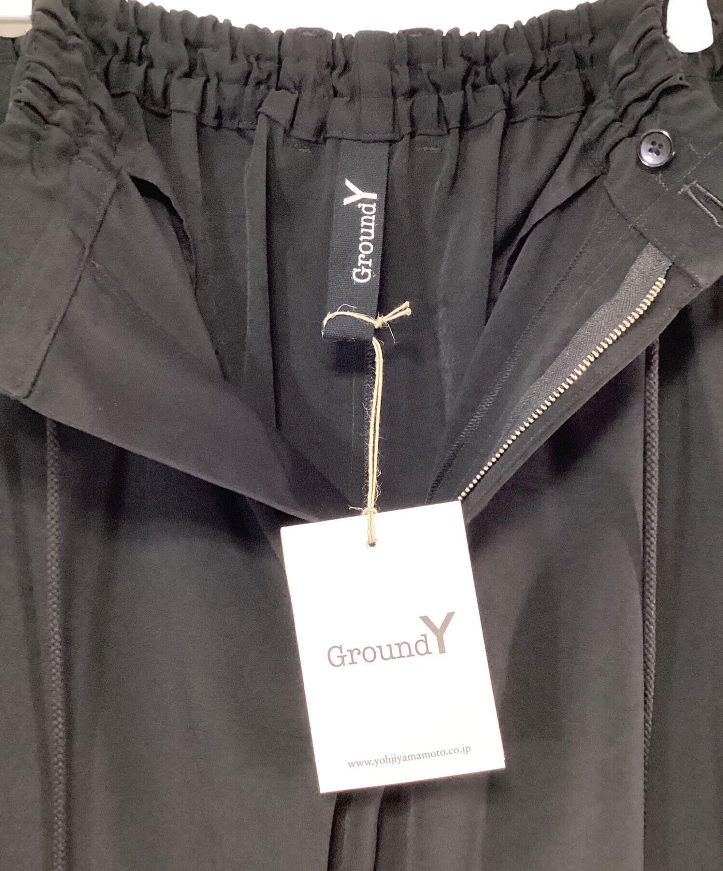 [Pre-owned] GROUND Y POLYESTER/TRIACETATE CREPE de CHINE BALLOON PANTS GA-P24-500-1