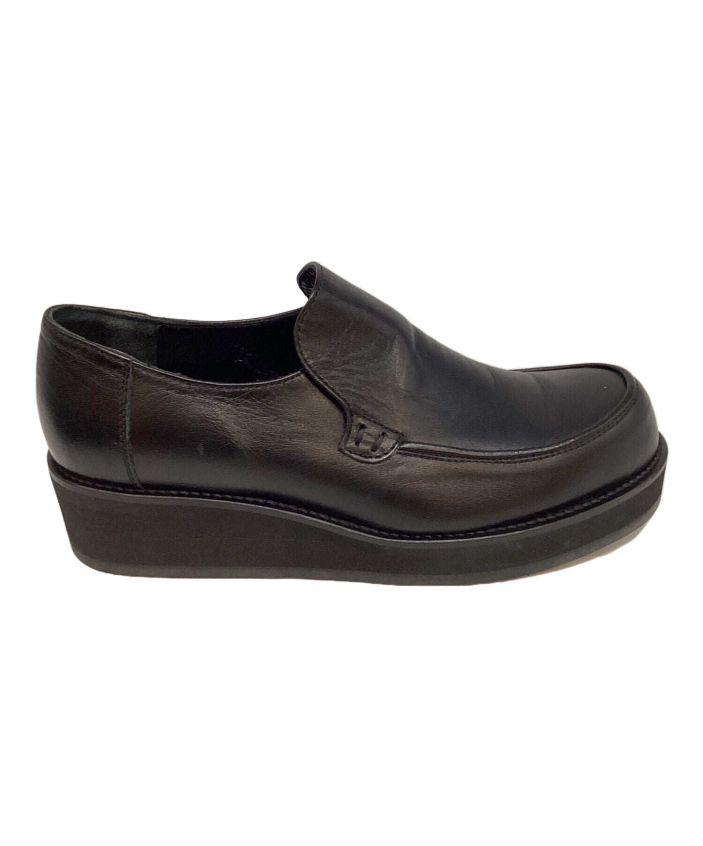 [Pre-owned] Y's Leather platform slip-on shoes