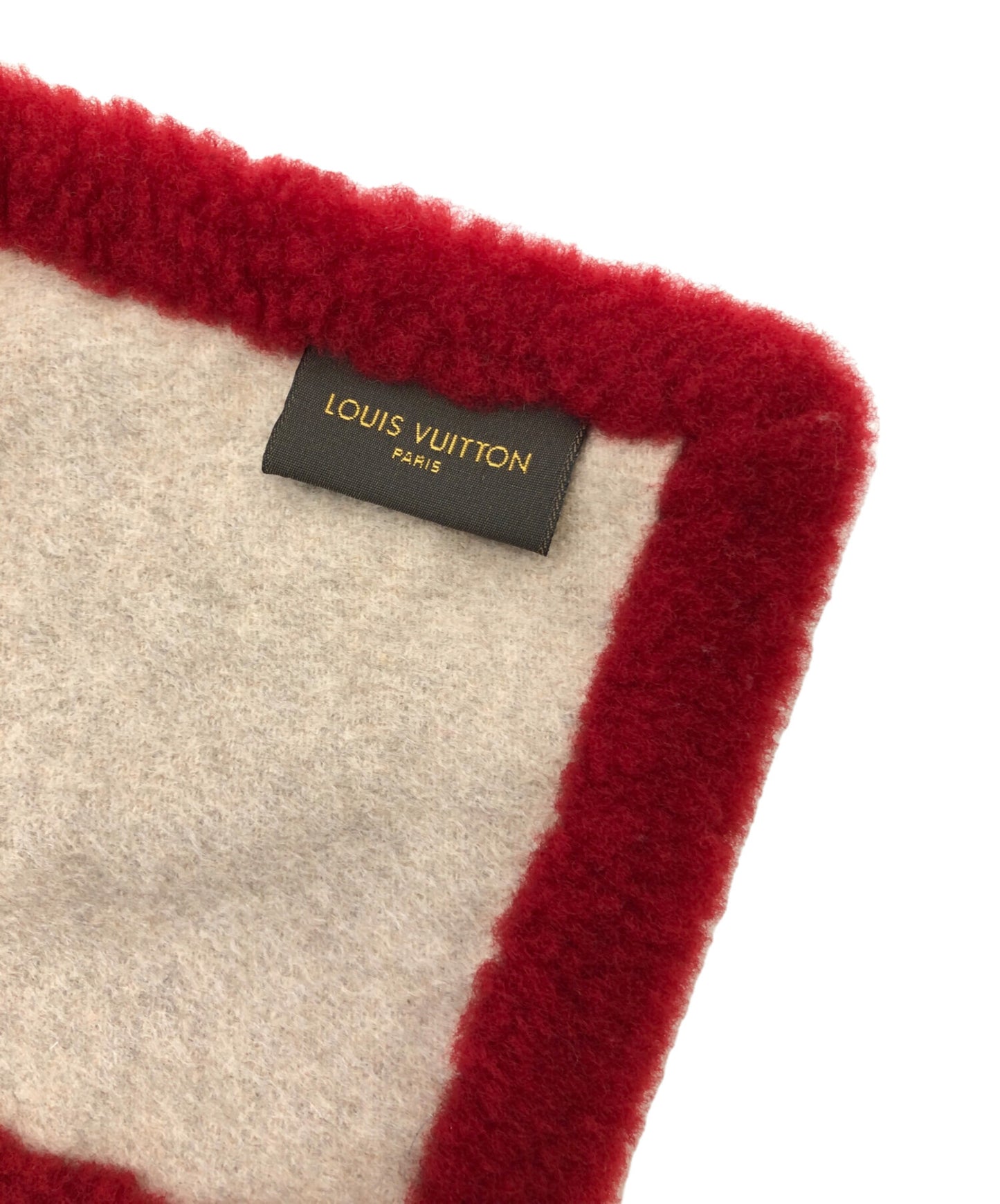 [Pre-owned] LOUIS VUITTON Echalp Shearling Darling M70435 Mouton 100% Cashmere Red and Brown M70435