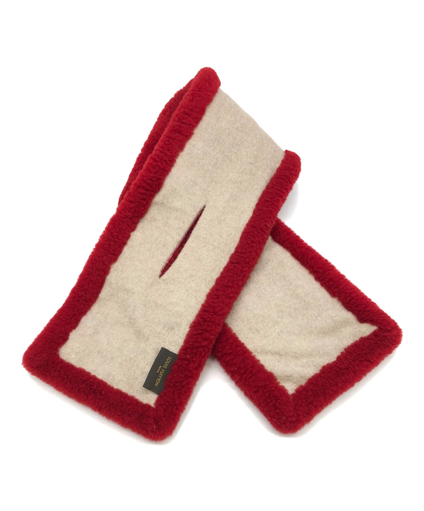 [Pre-owned] LOUIS VUITTON Echalp Shearling Darling M70435 Mouton 100% Cashmere Red and Brown M70435