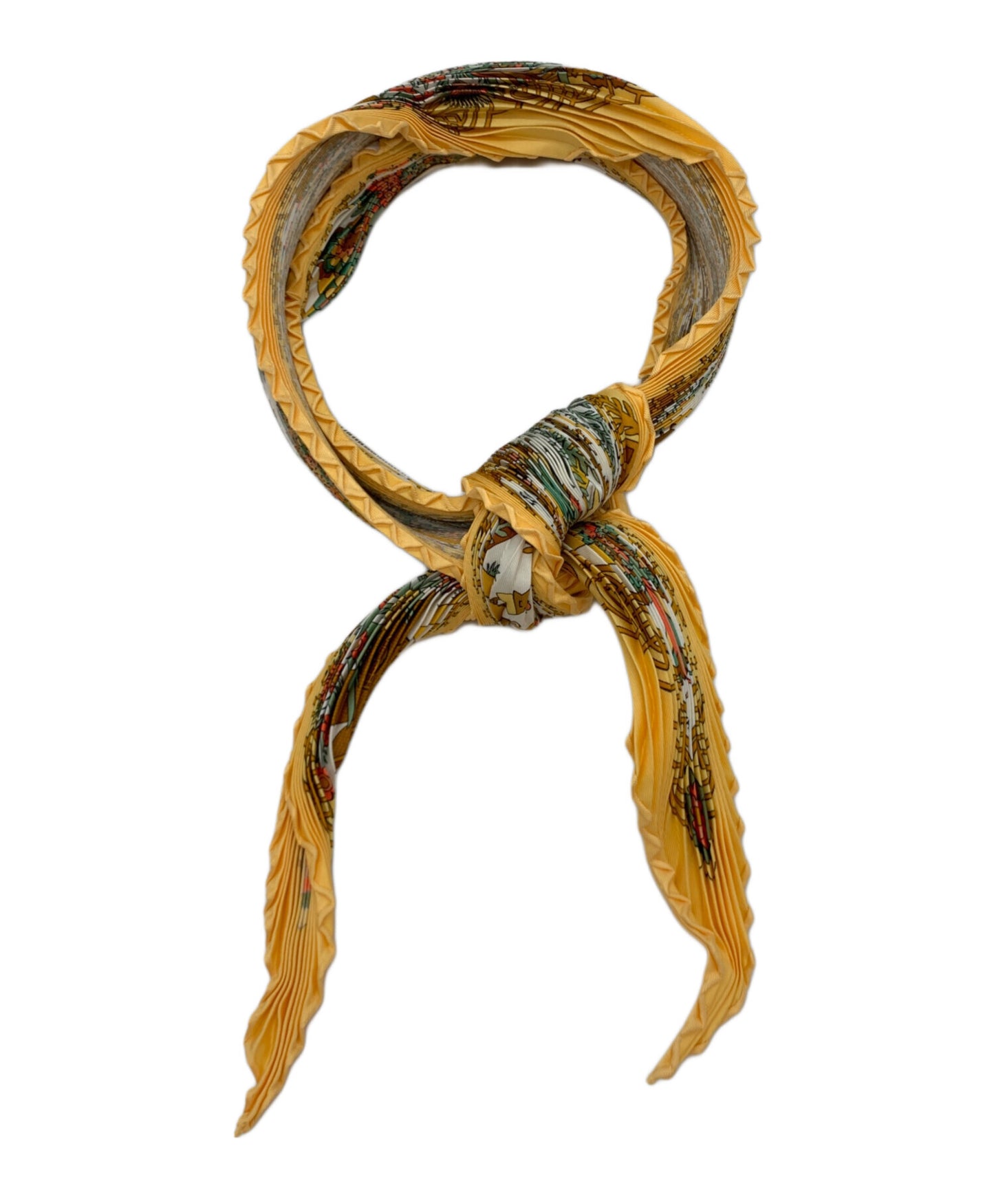 [Pre-owned] HERMES CARRE PLISSE 90 CMS TWILL Pleated scarf 161969S