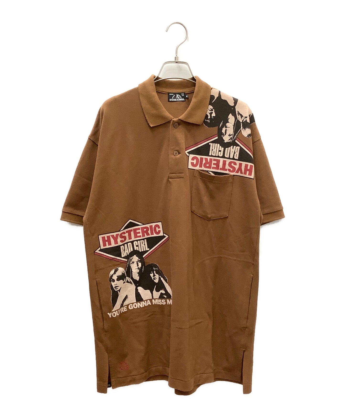 [Pre-owned] Hysteric Glamour BAD GIRL printed big polo shirt