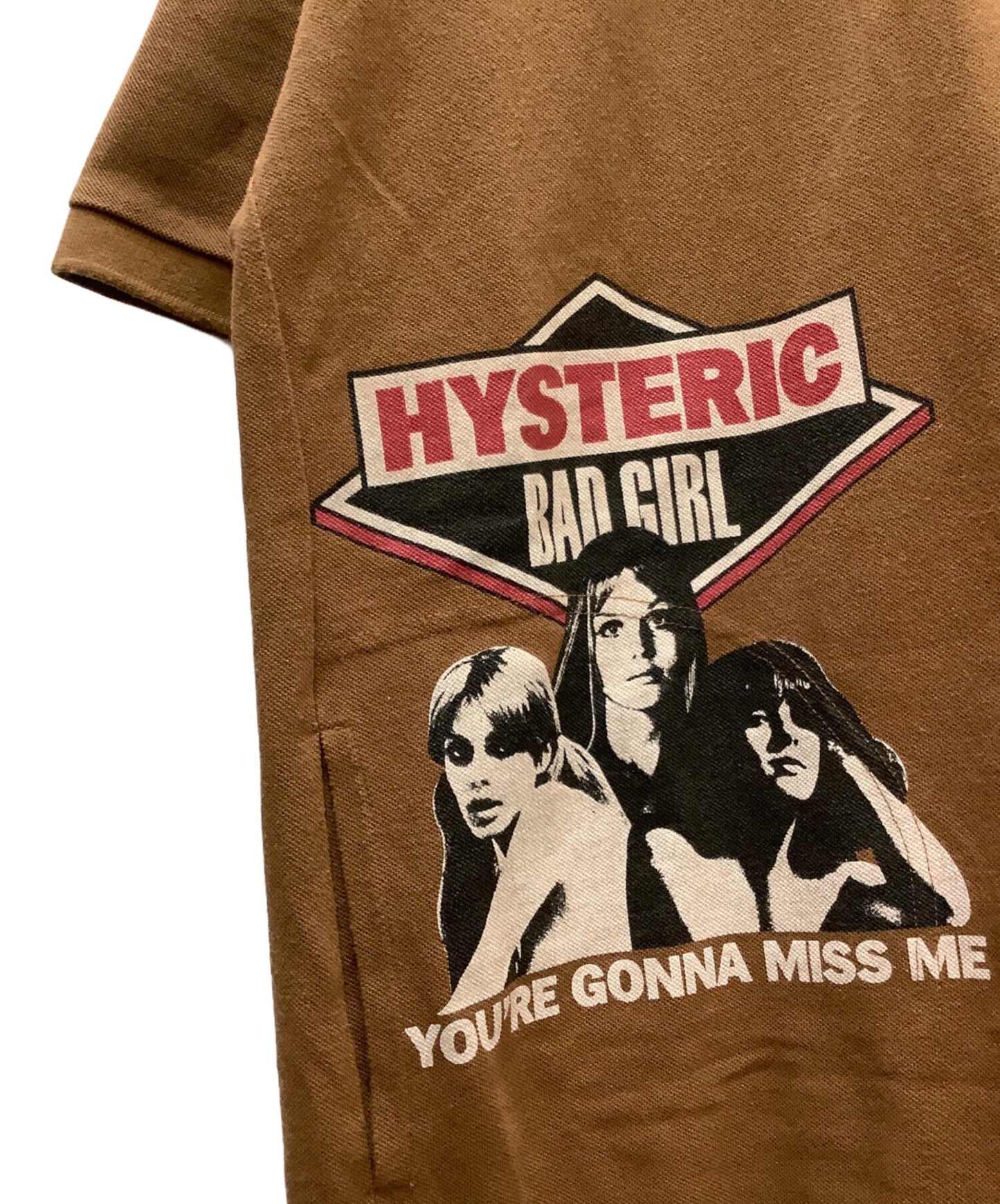 [Pre-owned] Hysteric Glamour BAD GIRL printed big polo shirt
