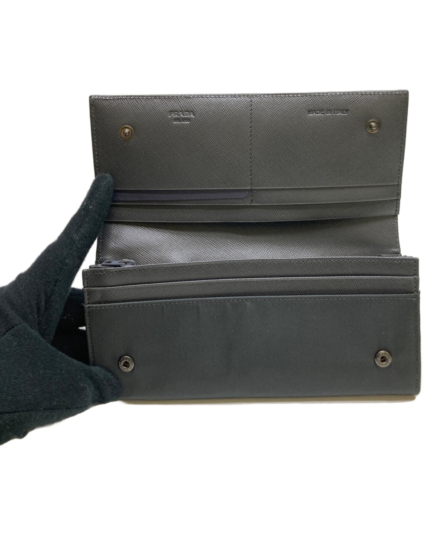 [Pre-owned] PRADA Twin hook nylon wallet M201