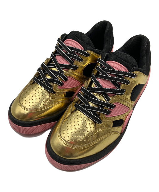 [Pre-owned] GUCCI BASKET LOW Leather Low Cut Sneakers 725905