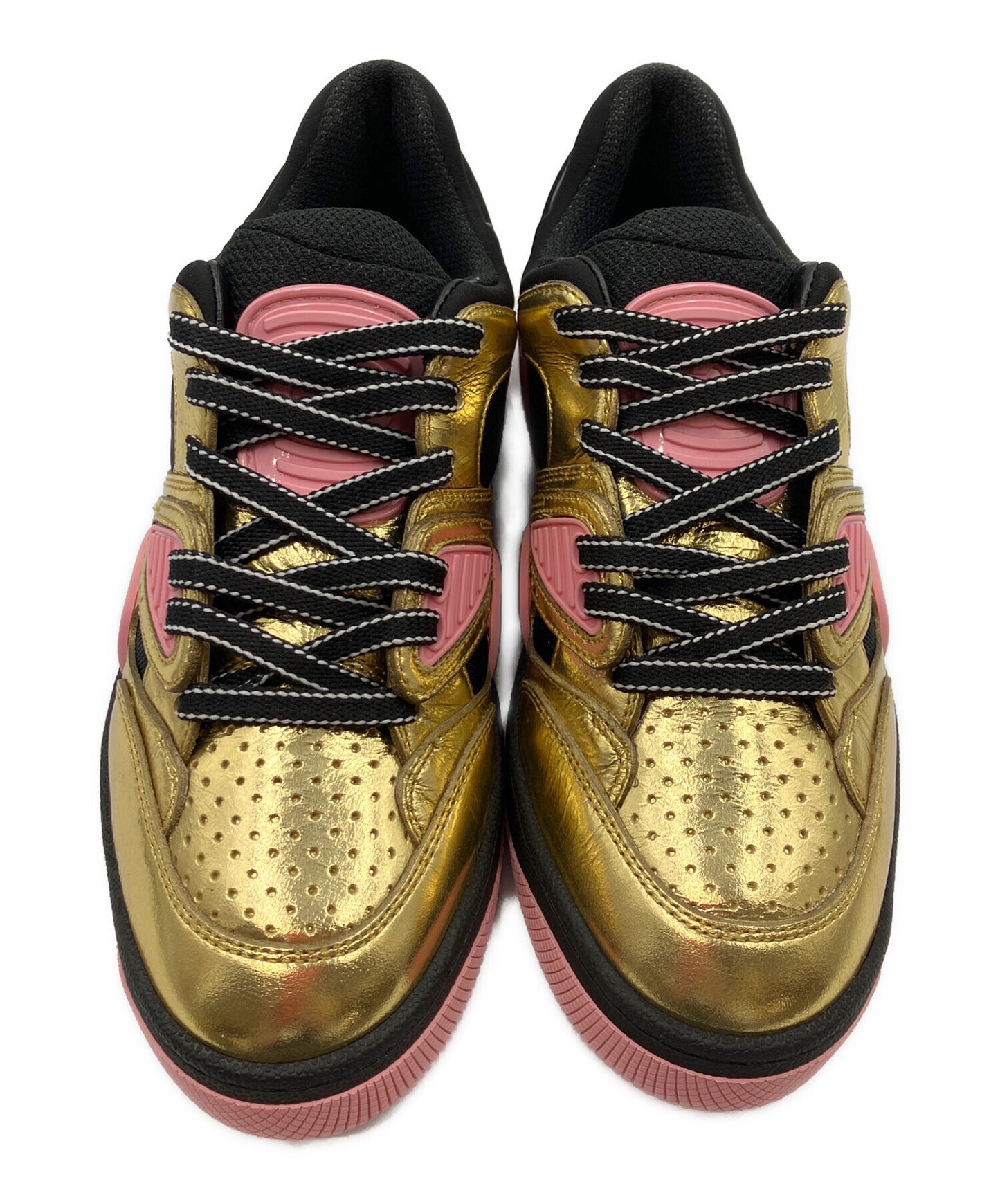 [Pre-owned] GUCCI BASKET LOW Leather Low Cut Sneakers 725905