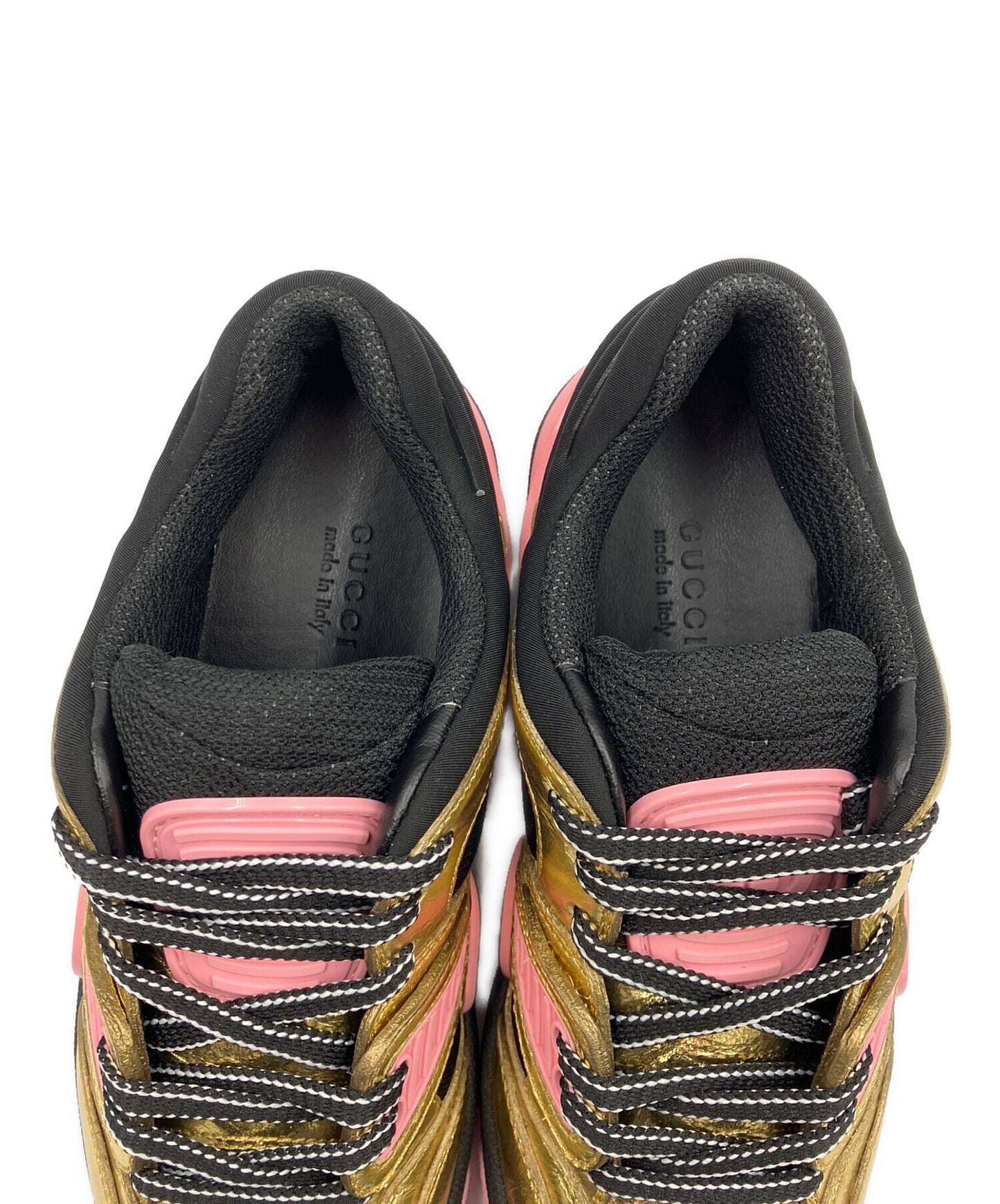 [Pre-owned] GUCCI BASKET LOW Leather Low Cut Sneakers 725905