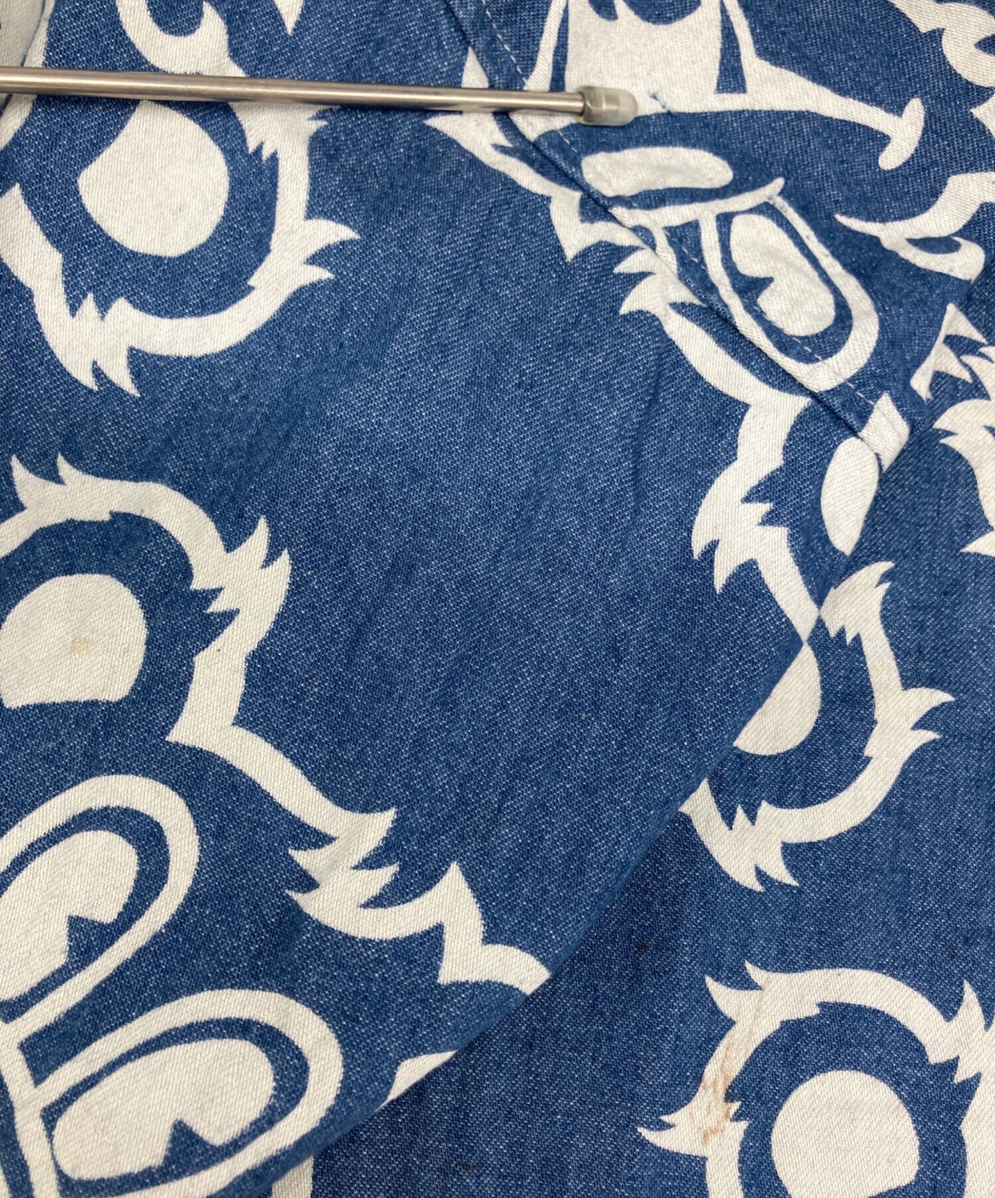 [Pre-owned] Hysteric Glamour FIRE BEAR pattern oversized denim shirt 01221AH04