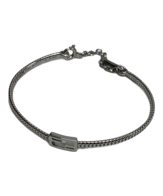 [Pre-owned] FENDI FF bucket ring chain metal bracelet