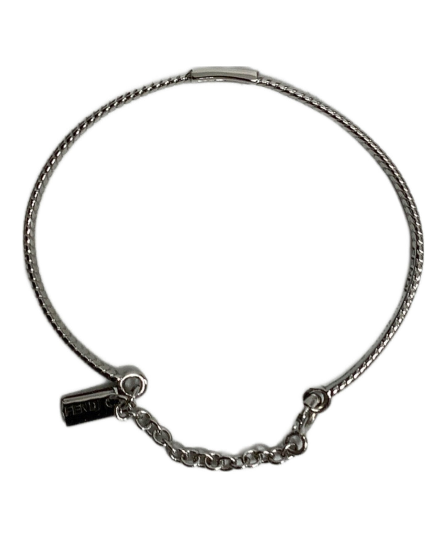[Pre-owned] FENDI FF bucket ring chain metal bracelet