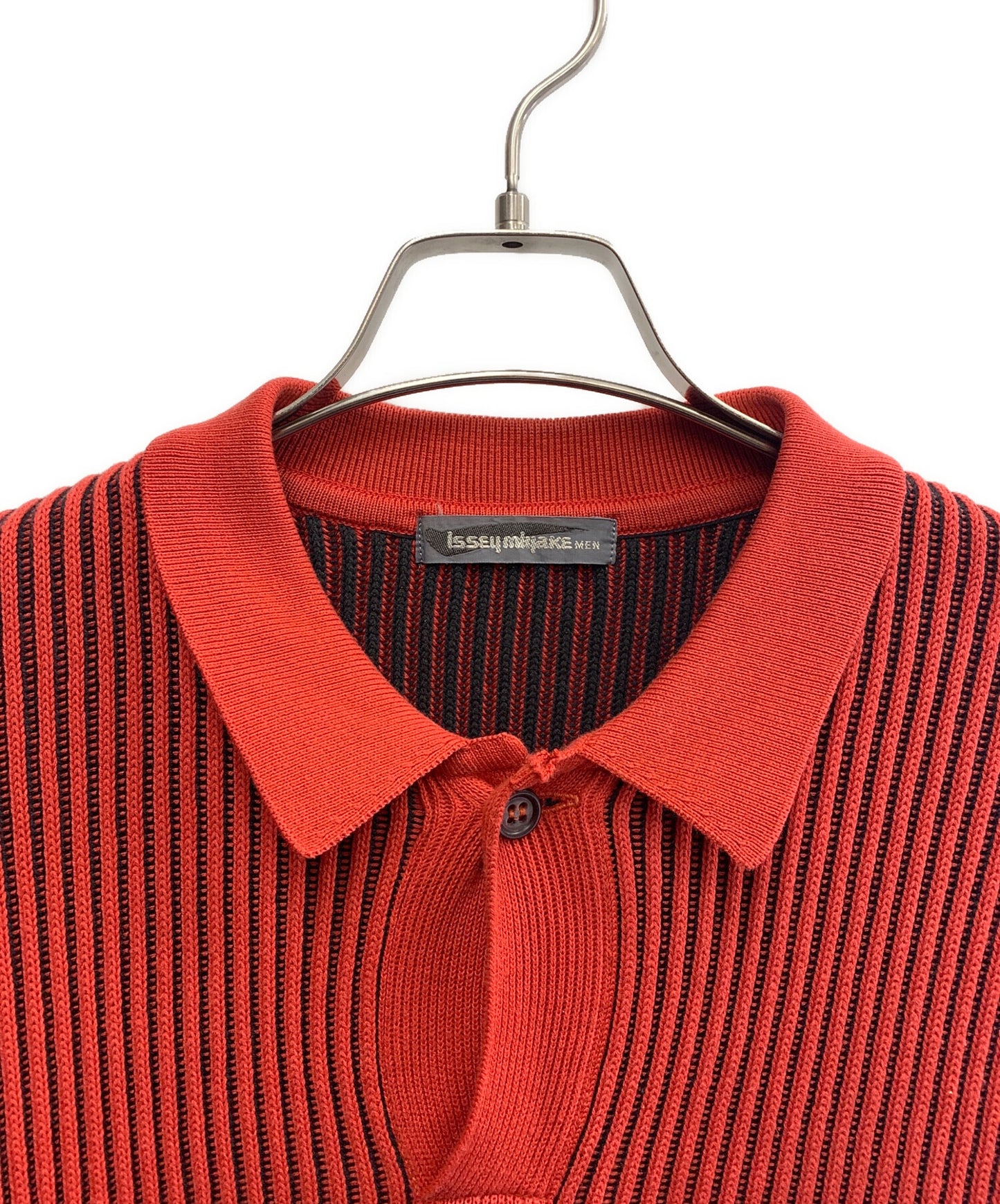 [Pre-owned] ISSEY MIYAKE ISSEY MIYAKE 80's rib-knit polo shirt, brush tag XM07303AT